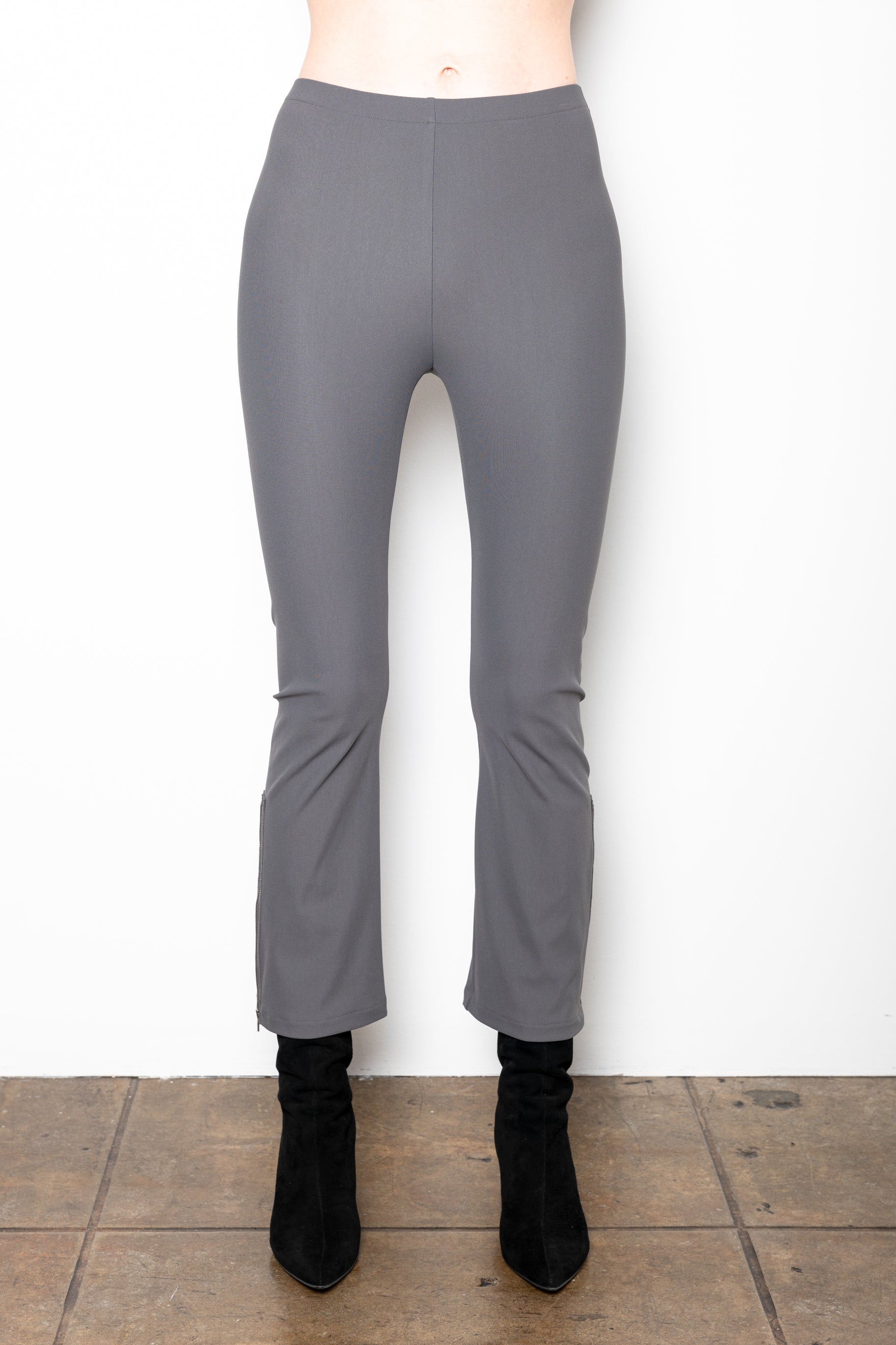Tech Stretch Cropped Side Zip Pant- MITRA H3 Pant STYLEM Pewter P