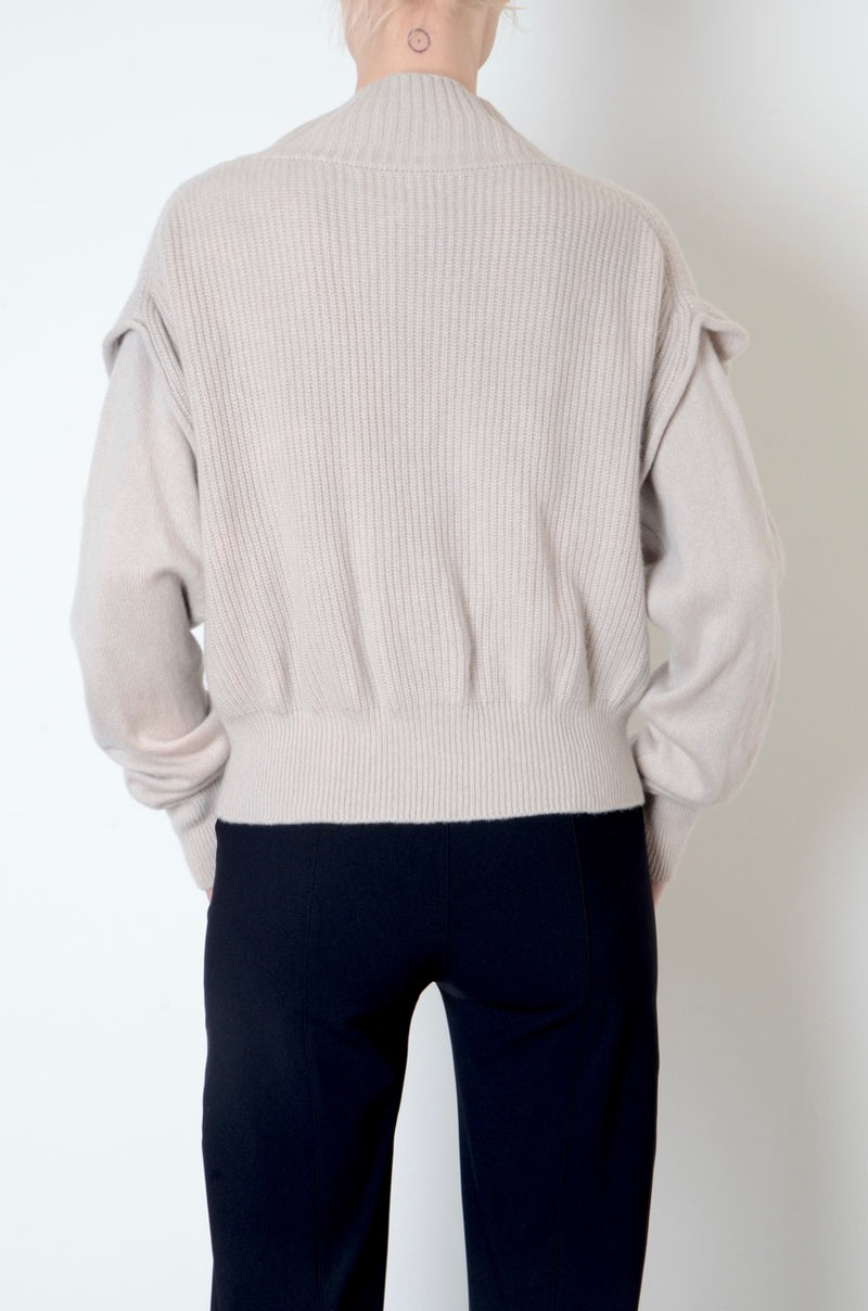 Cashmere High Neck Zip Jacket - WATERLOO Sweater STYLEM   