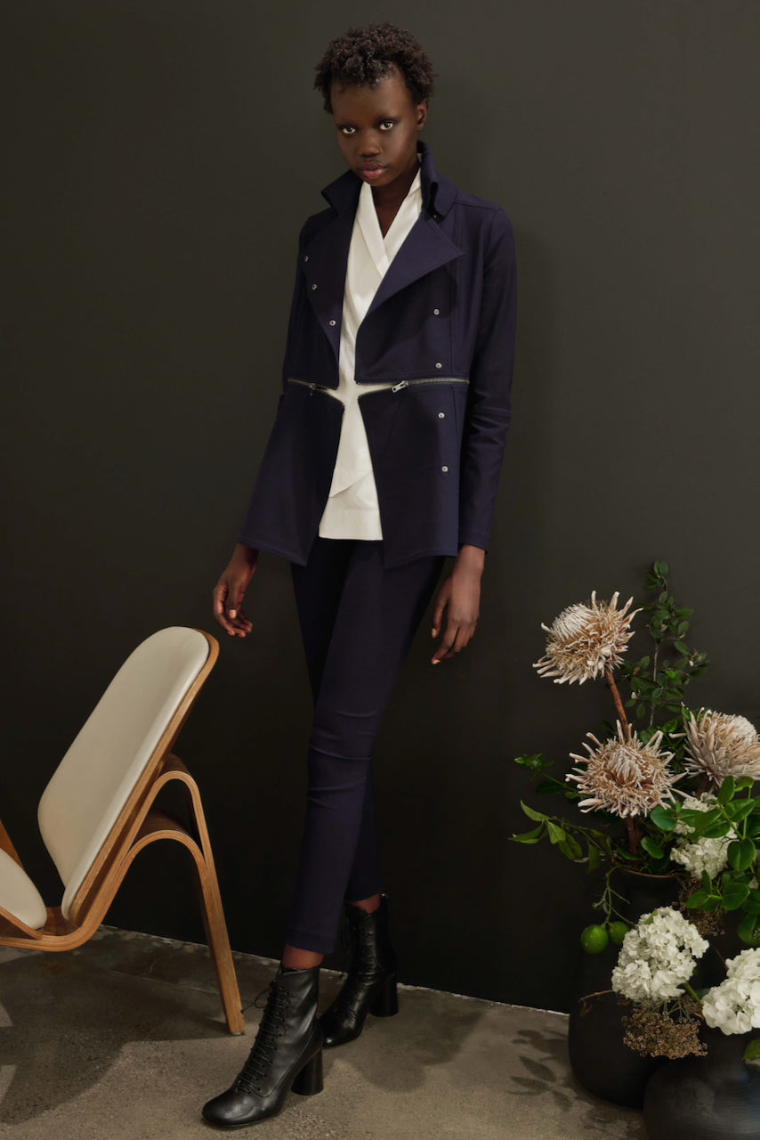 Silk Wrap Shirt with Grosgrain Tape - VISAYA Top GENERAL ORIENT