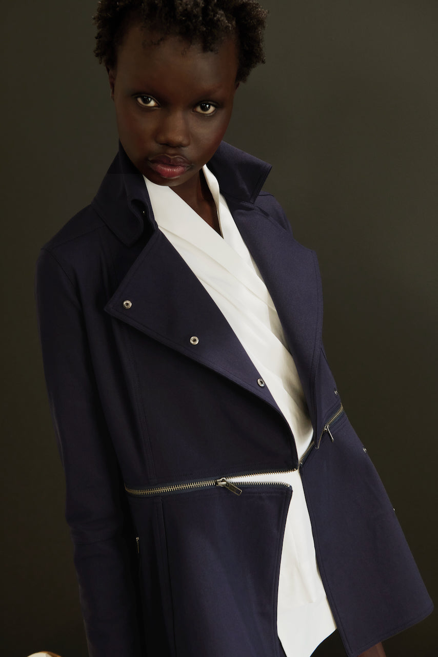 Silk Wrap Shirt with Grosgrain Tape - VISAYA Top GENERAL ORIENT