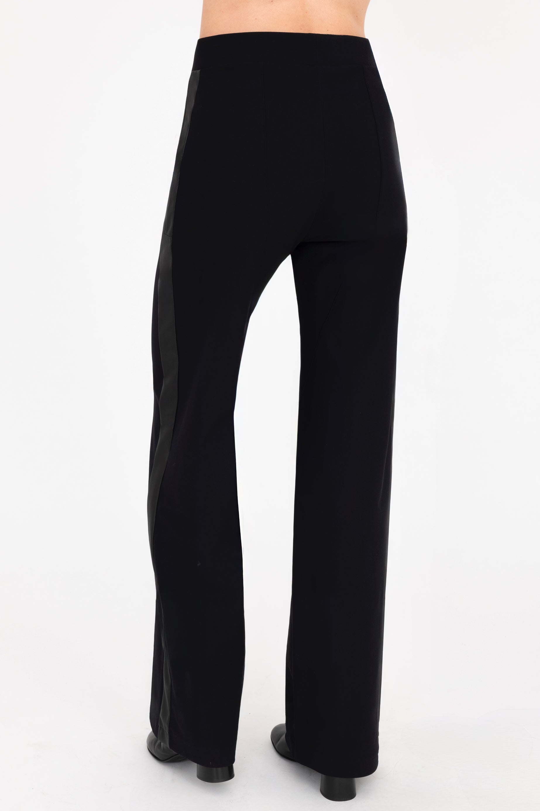 Tech Stretch Slouchy Pant with Vegan Leather Stripe - CLOVIS Pant STYLEM