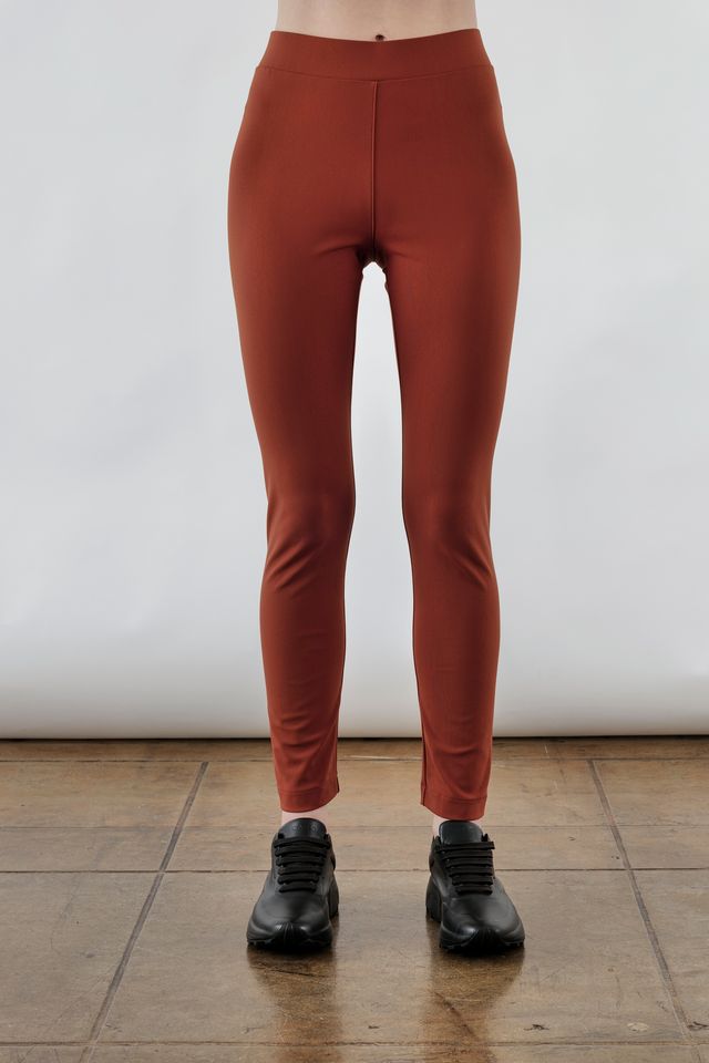 Tech Stretch Slim Legging with Aqua-guard Zip Trim - YUTA Pant STYLEM Brick-TS P