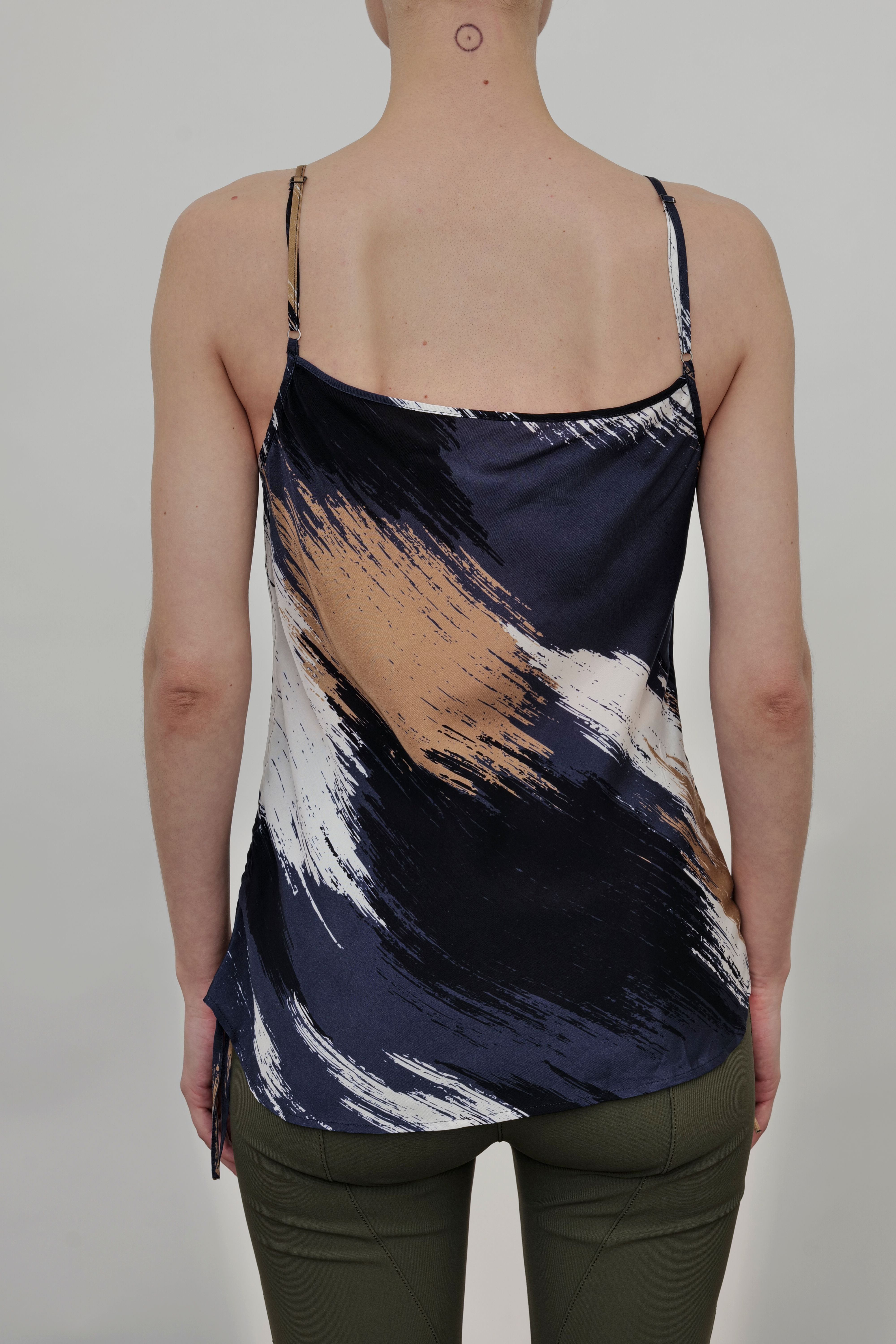 Silky Cupro Bias Camisole with Drawstrings - WYANETTA SP24 Top STYLEM