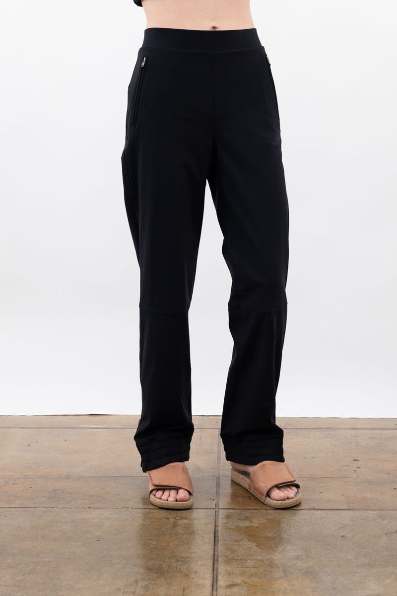 Tech Stretch Jogger with Ankle Cuff Zip Vent - VALORA SP24 Pant STYLEM Black P 