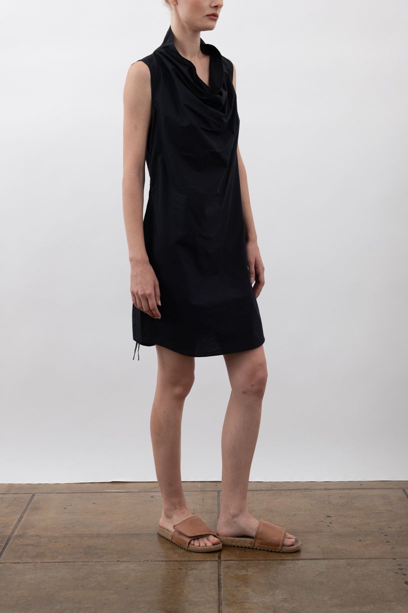 Organic Cotton Bias Drape Neck Dress - VERUSHKA Dress STYLEM