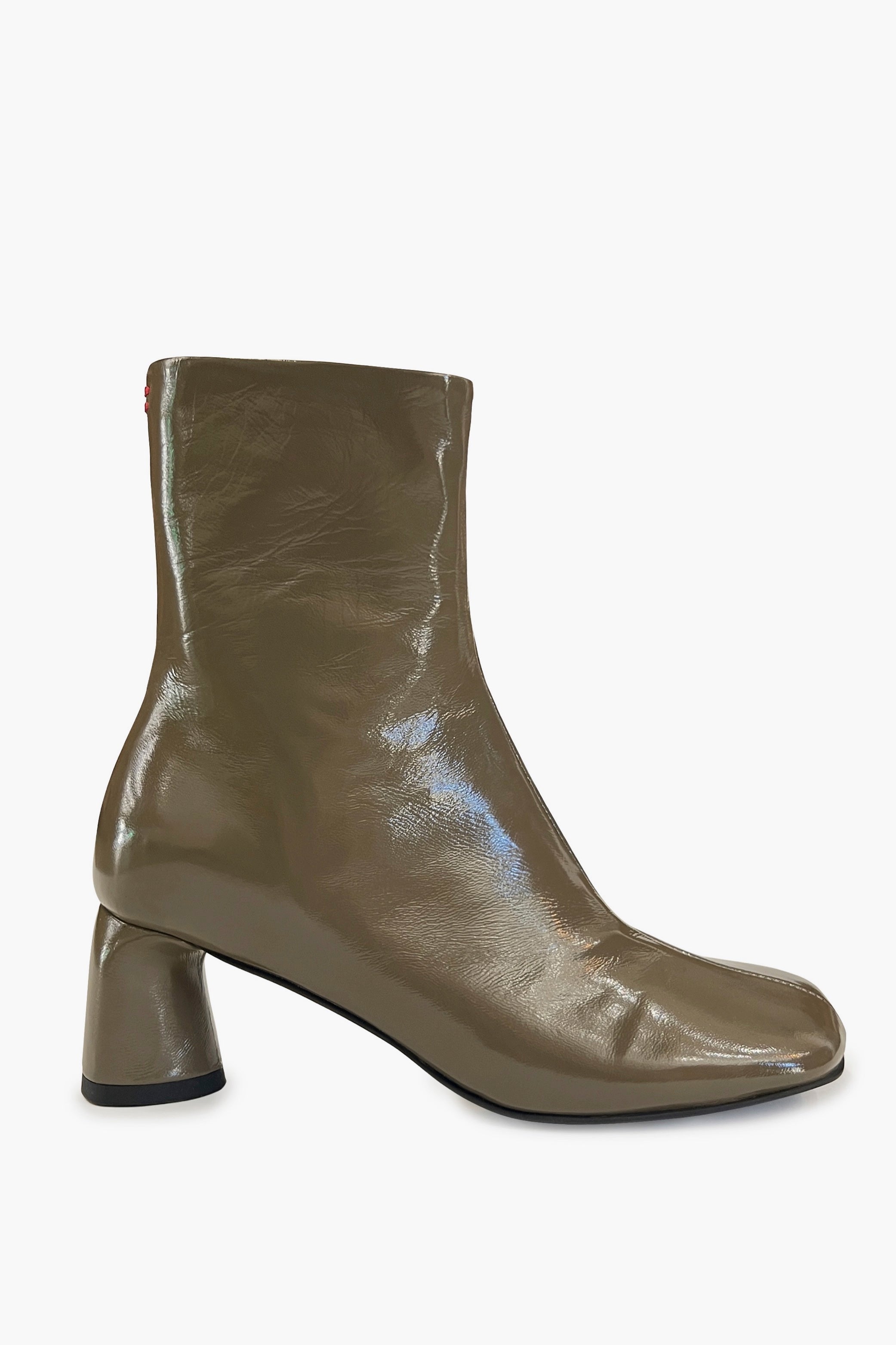 Green Ankle Mid Heel Boots