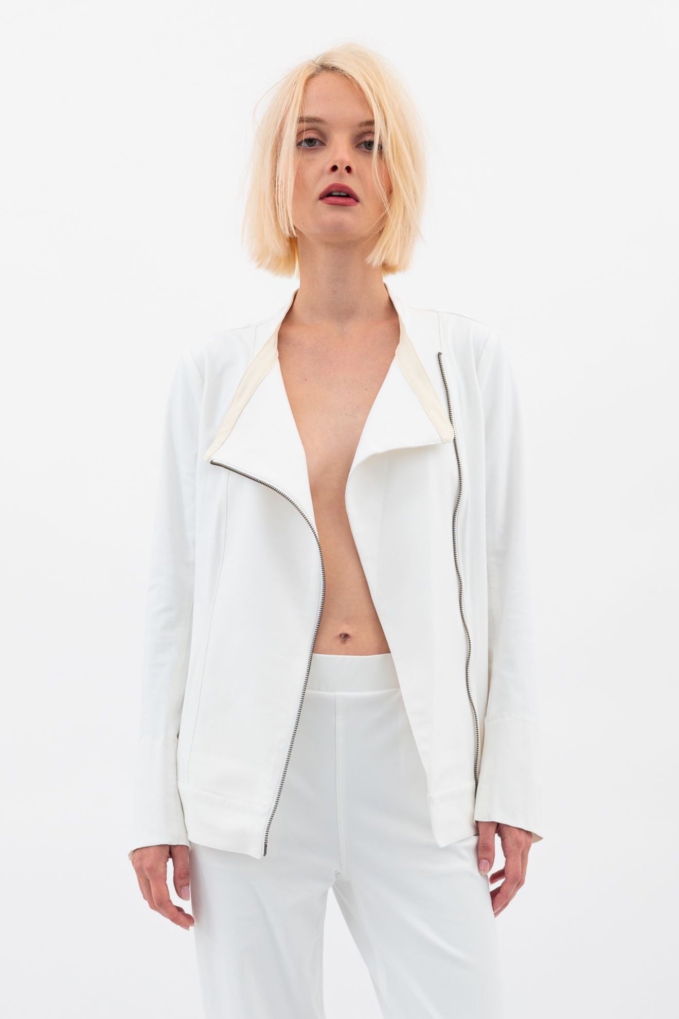 Tech Stretch Moto Jacket with Waist Drawstrings - VERACRUZ Jacket STYLEM