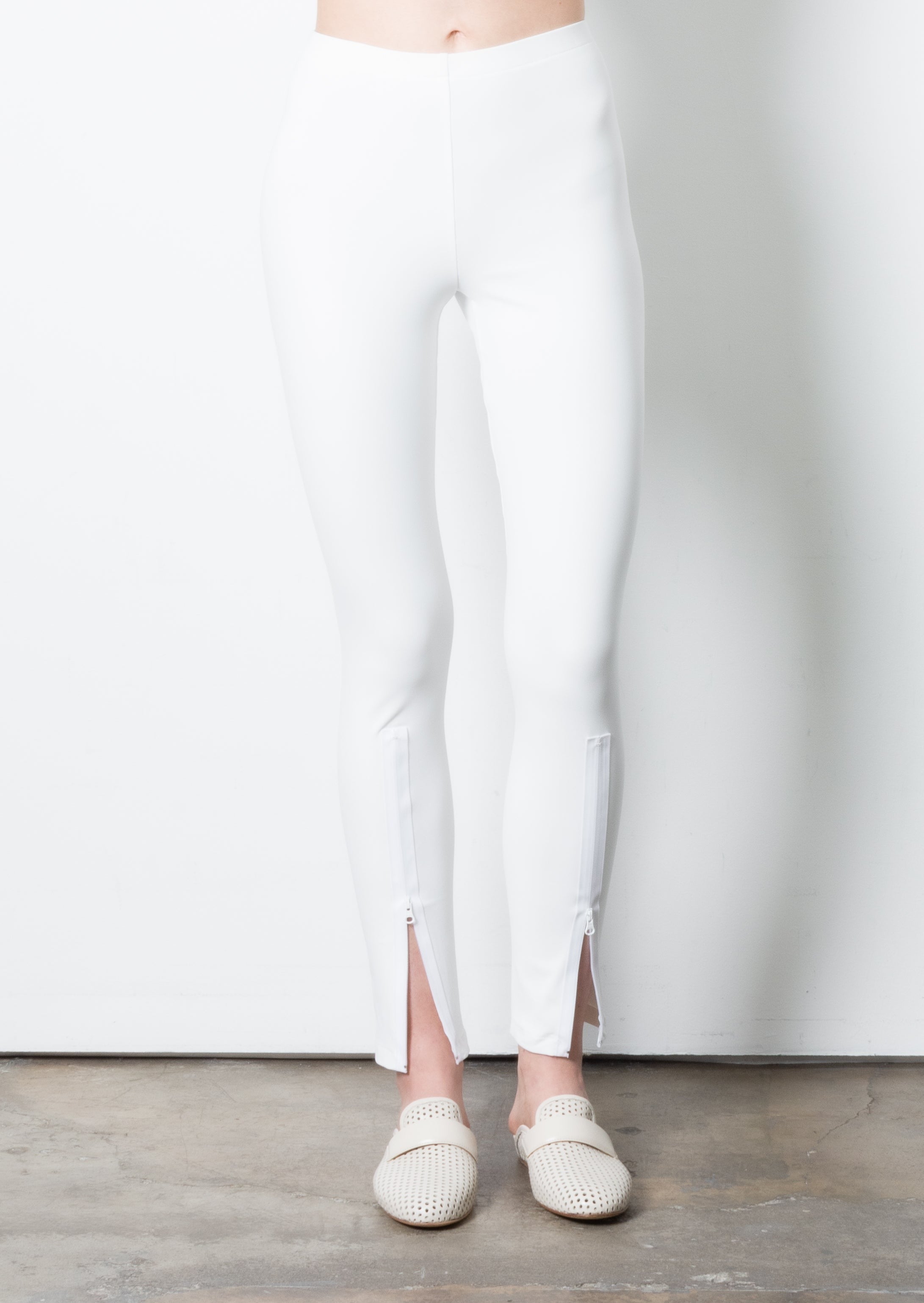 Tech Stretch Pant w/ Front Ankle Liquid Zipper - TAKARRI CORE Pant STYLEM White P