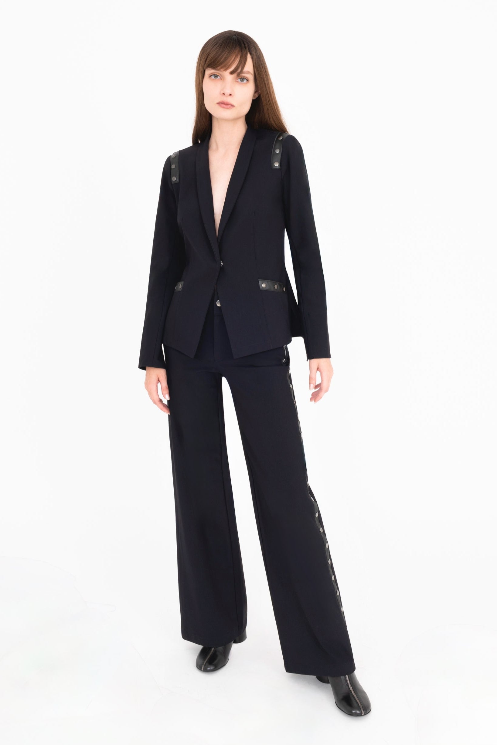 Front Zip Ankle Boots - ANNA17 Shoes Halmanera