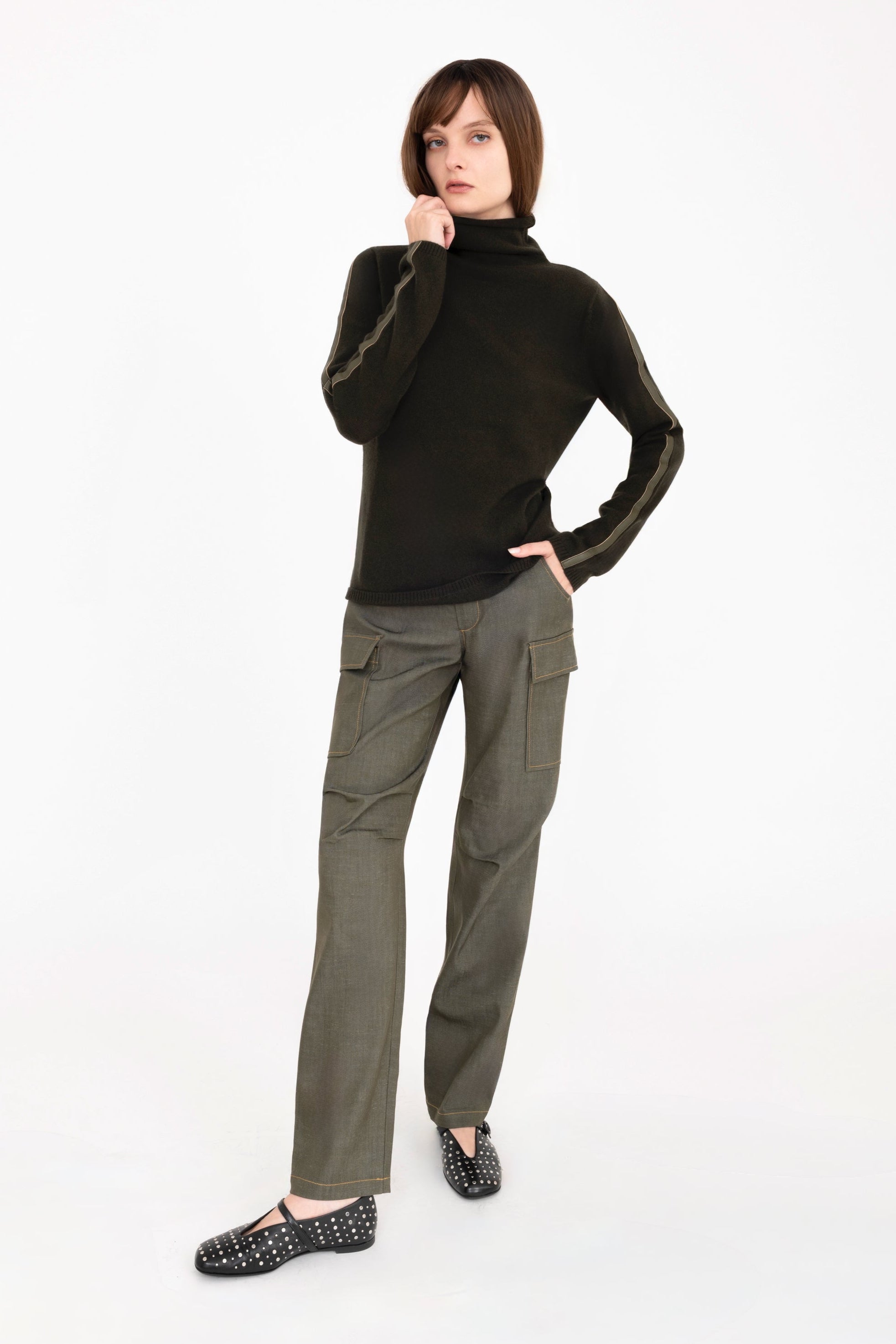 Studded Mary Jane Flats - XENA09 Shoes Halmanera