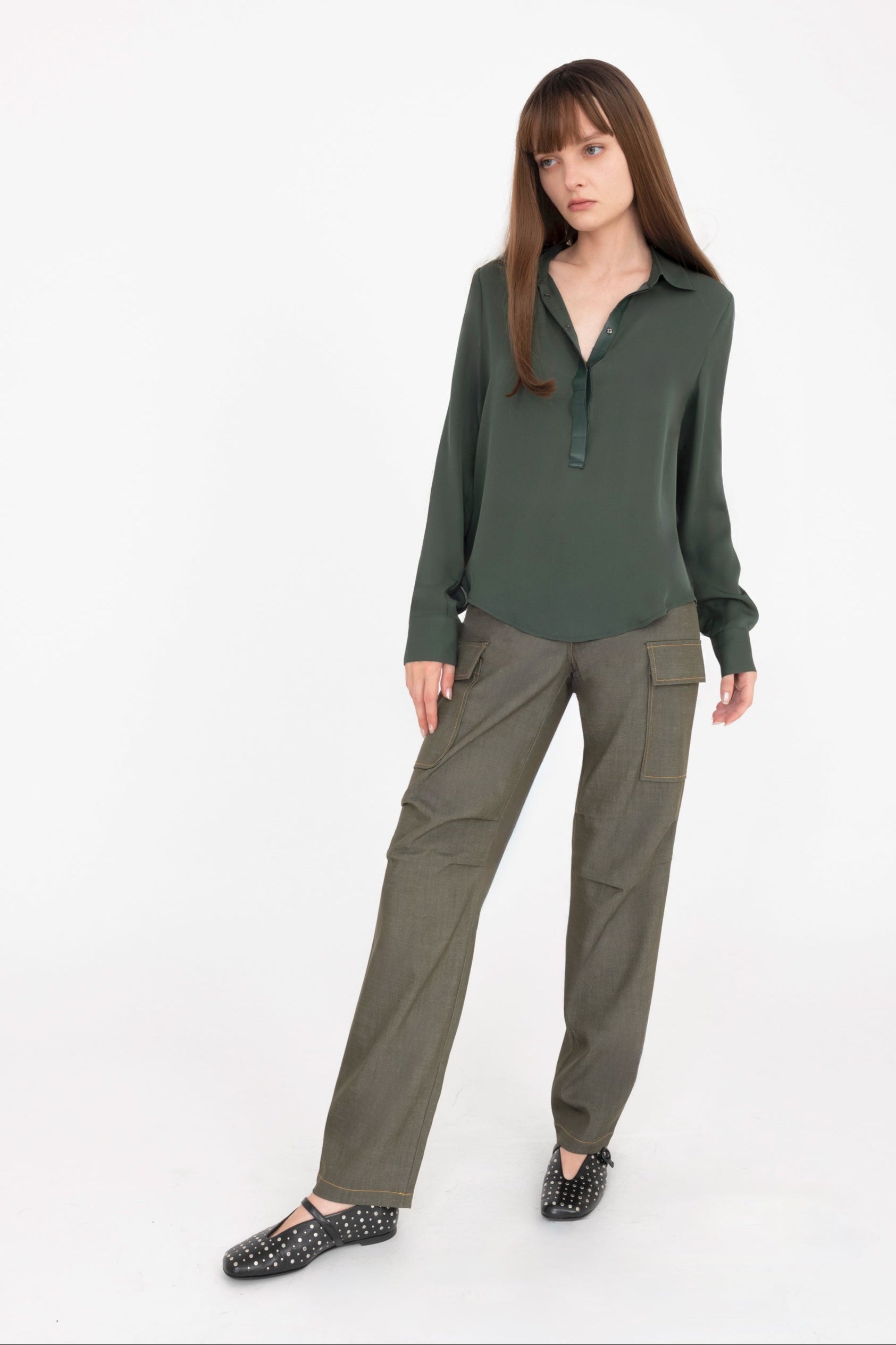 Studded Mary Jane Flats - XENA09 Shoes Halmanera