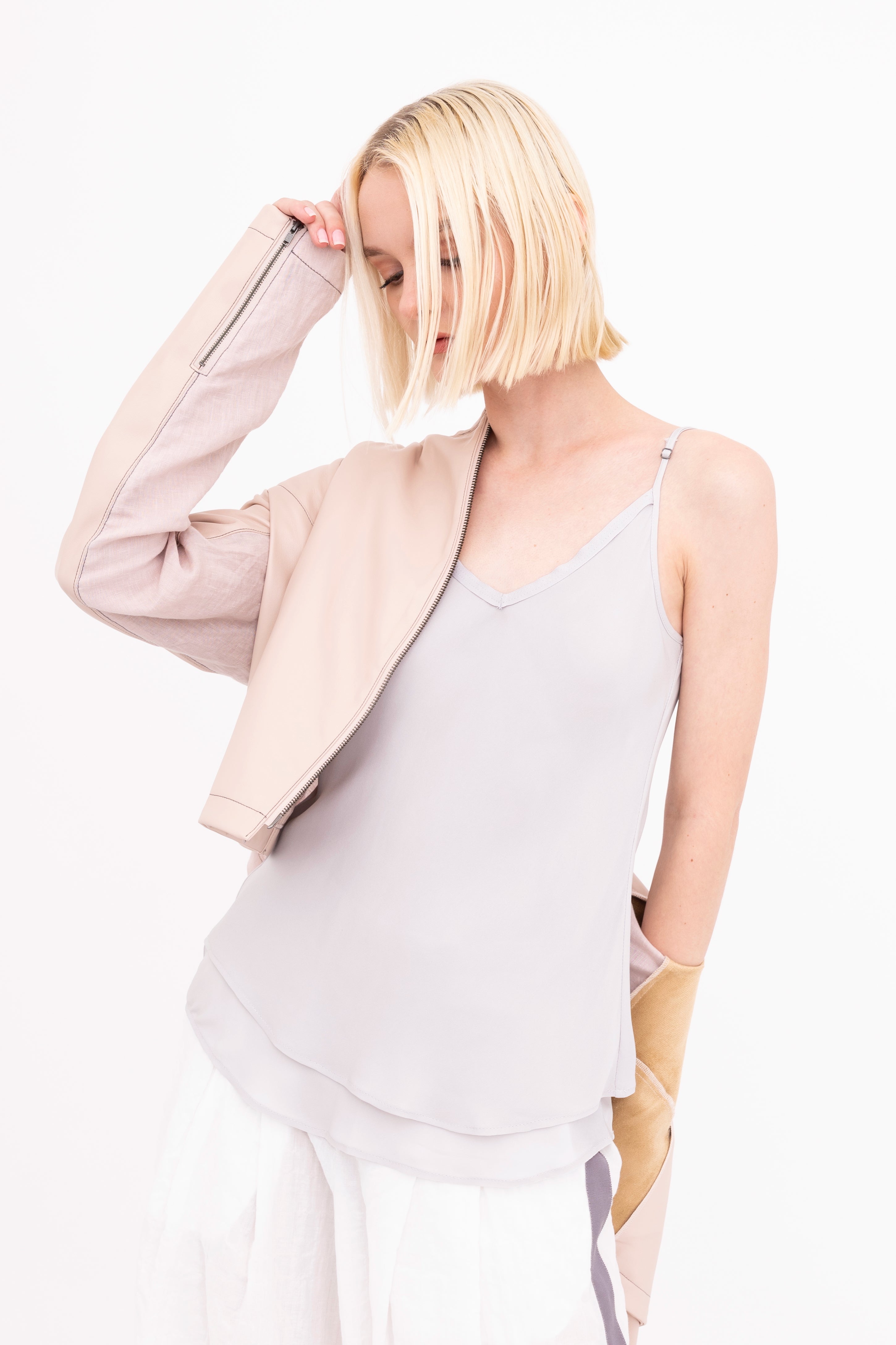 Silk Georgette Bias Double Layered Camisole - BELLE Top GENERAL ORIENT