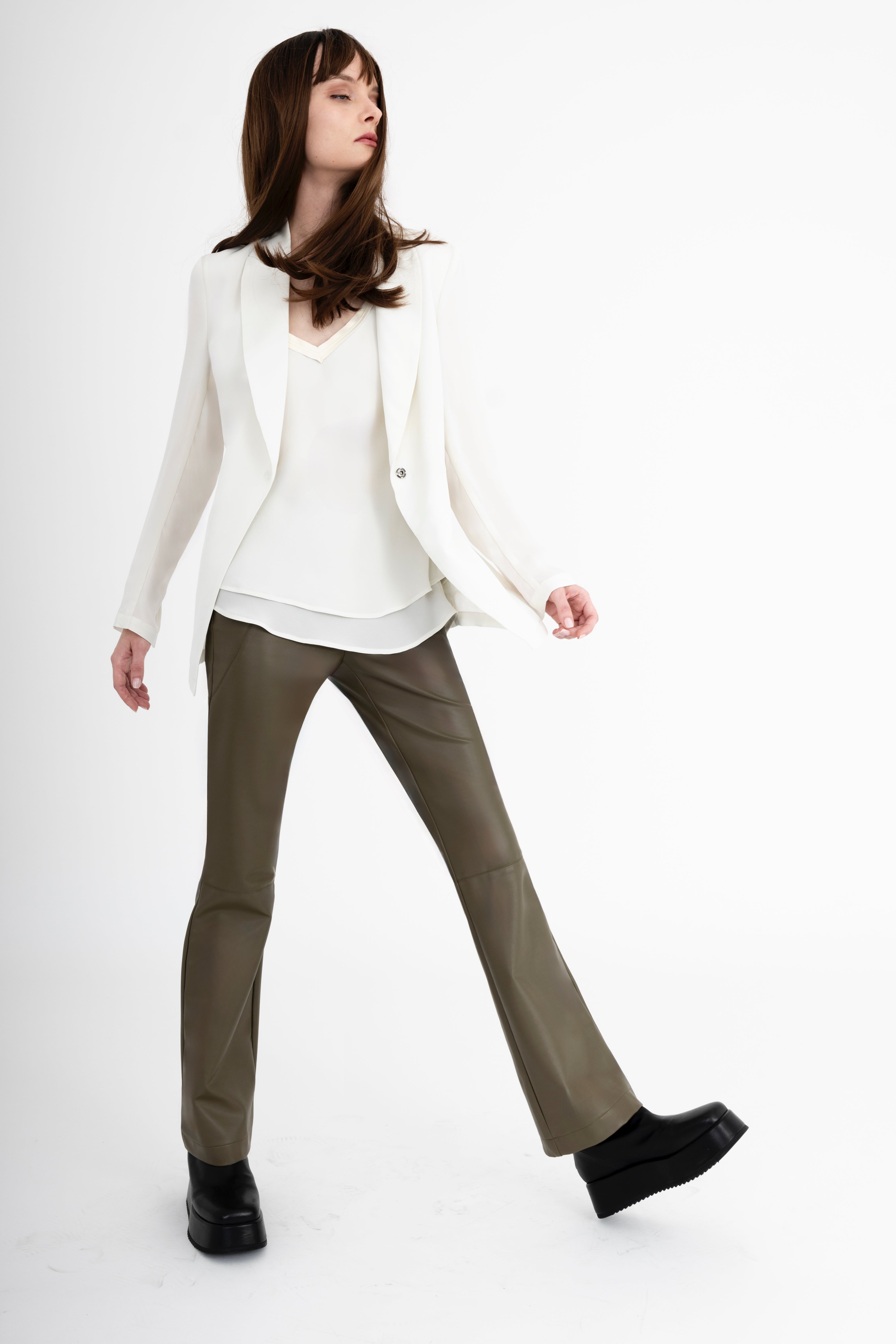 Silk Georgette Blazer with Ruched Back - CERA Jacket General Orient