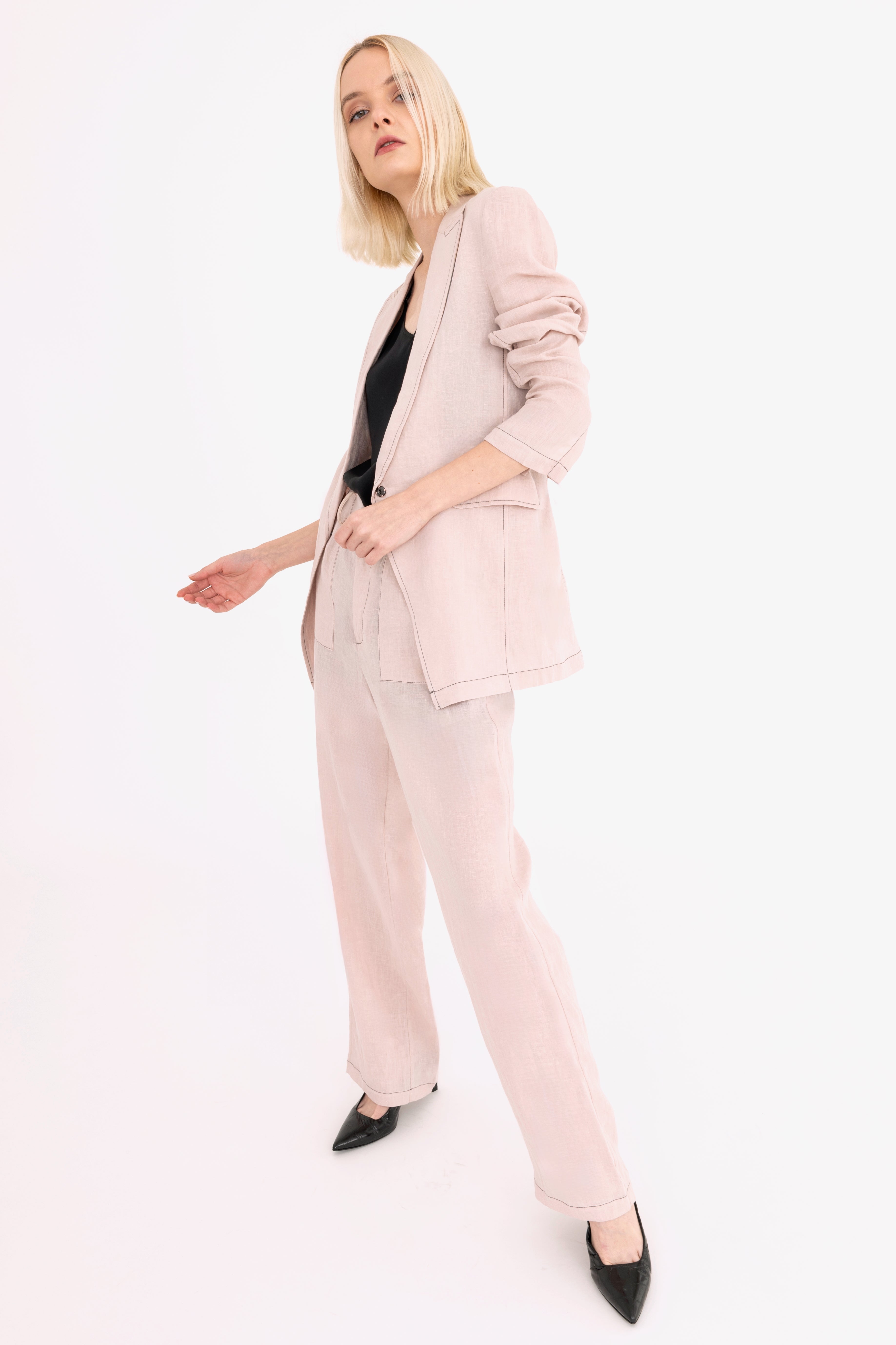 French Linen Relaxed Pants - BARIX Pant GENERAL ORIENT