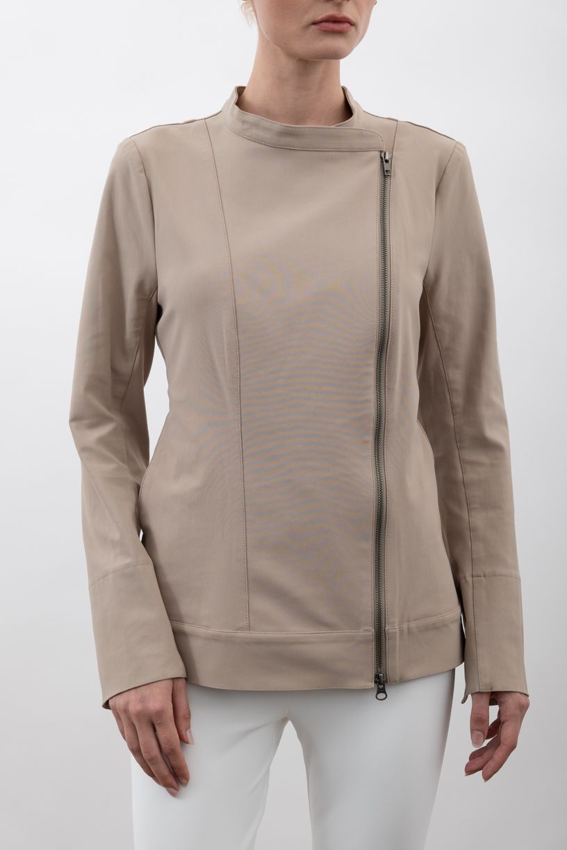 Tech Stretch Moto Jacket with Waist Drawstrings - VERACRUZ Jacket STYLEM