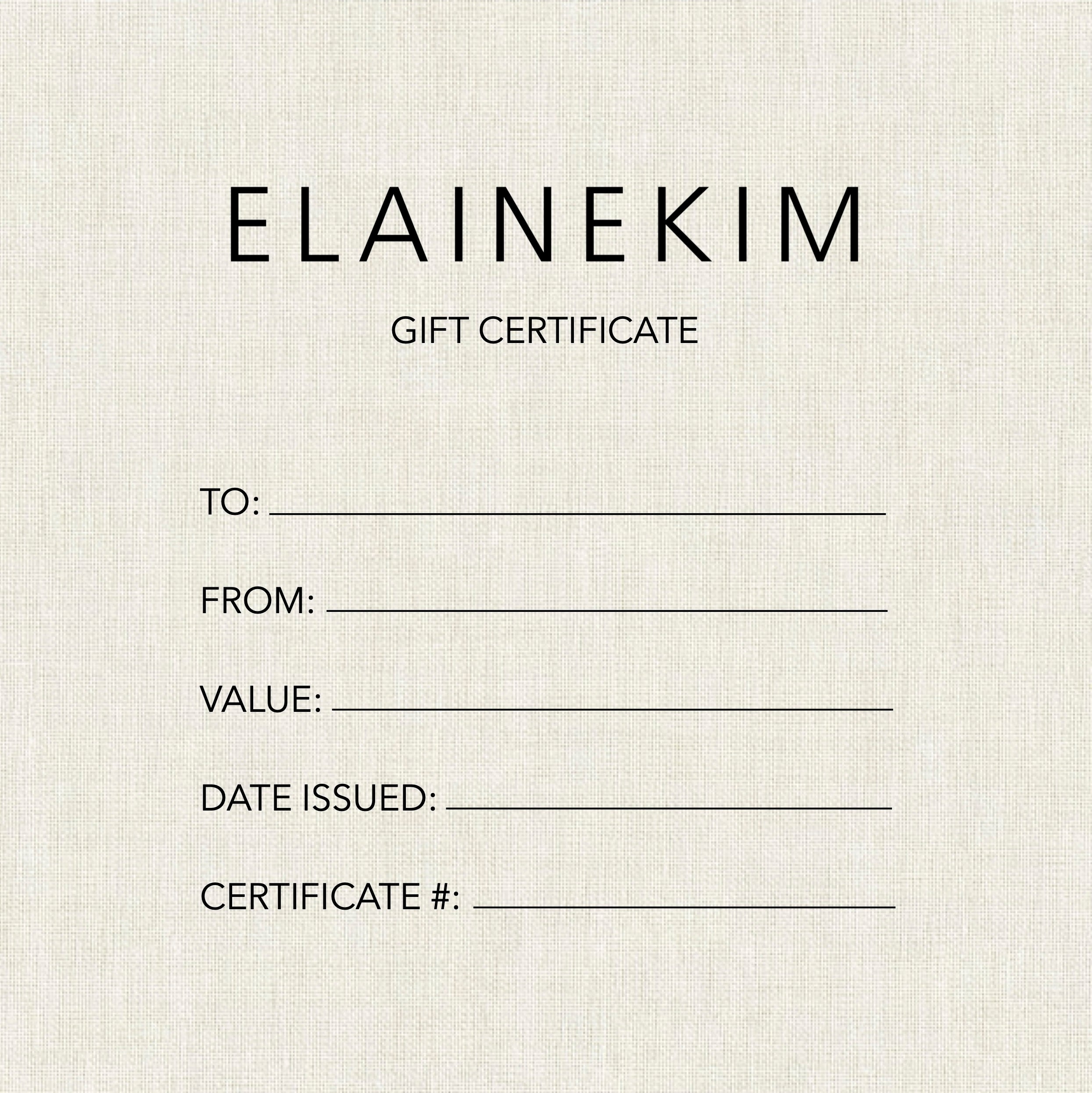 Gift Certificate