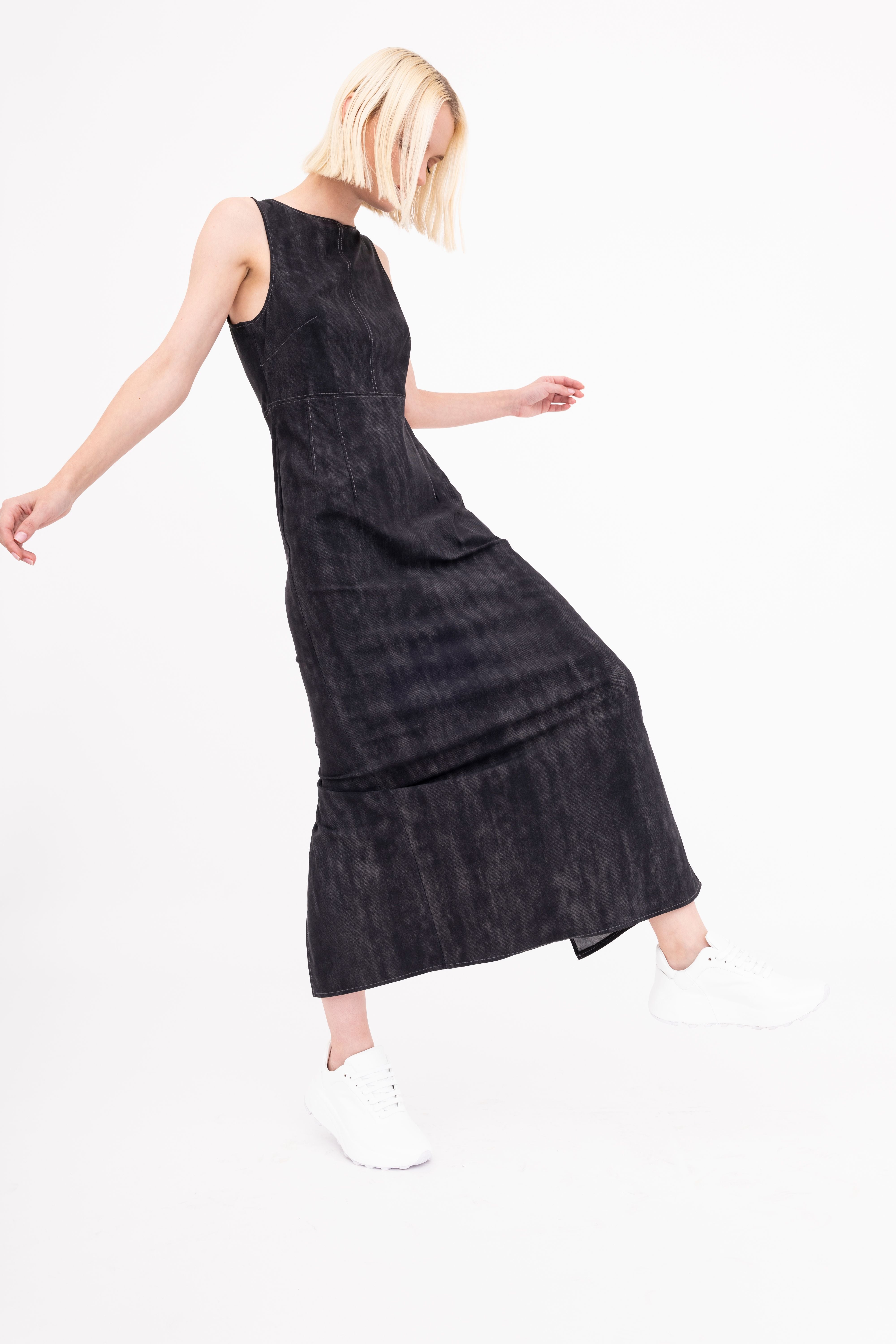 Soft Tech Scuba Tank Long Dress - BERGENIA Dress GENERAL ORIENT