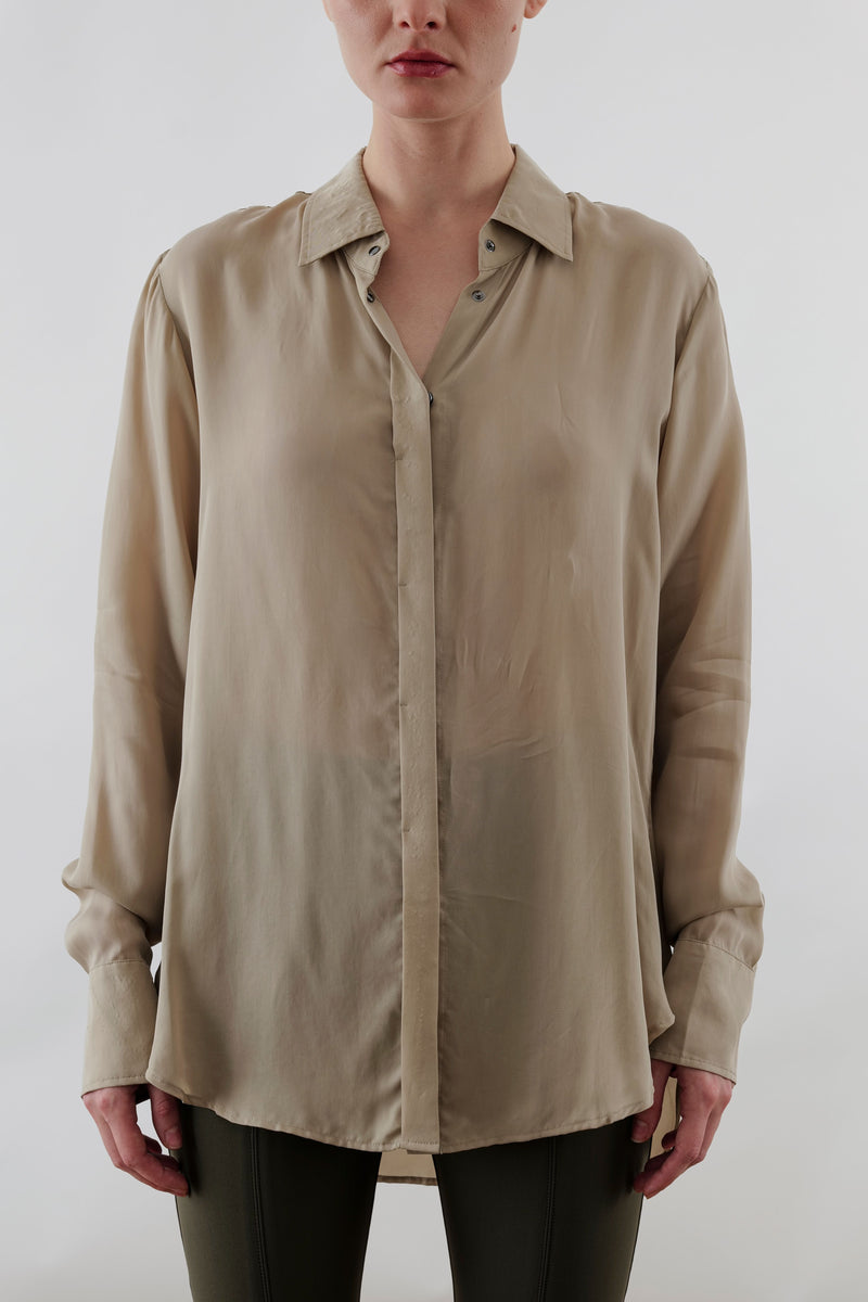 Silky Cupro Shirt - WESTMOOR SP24 Shirt STYLEM Desert P 