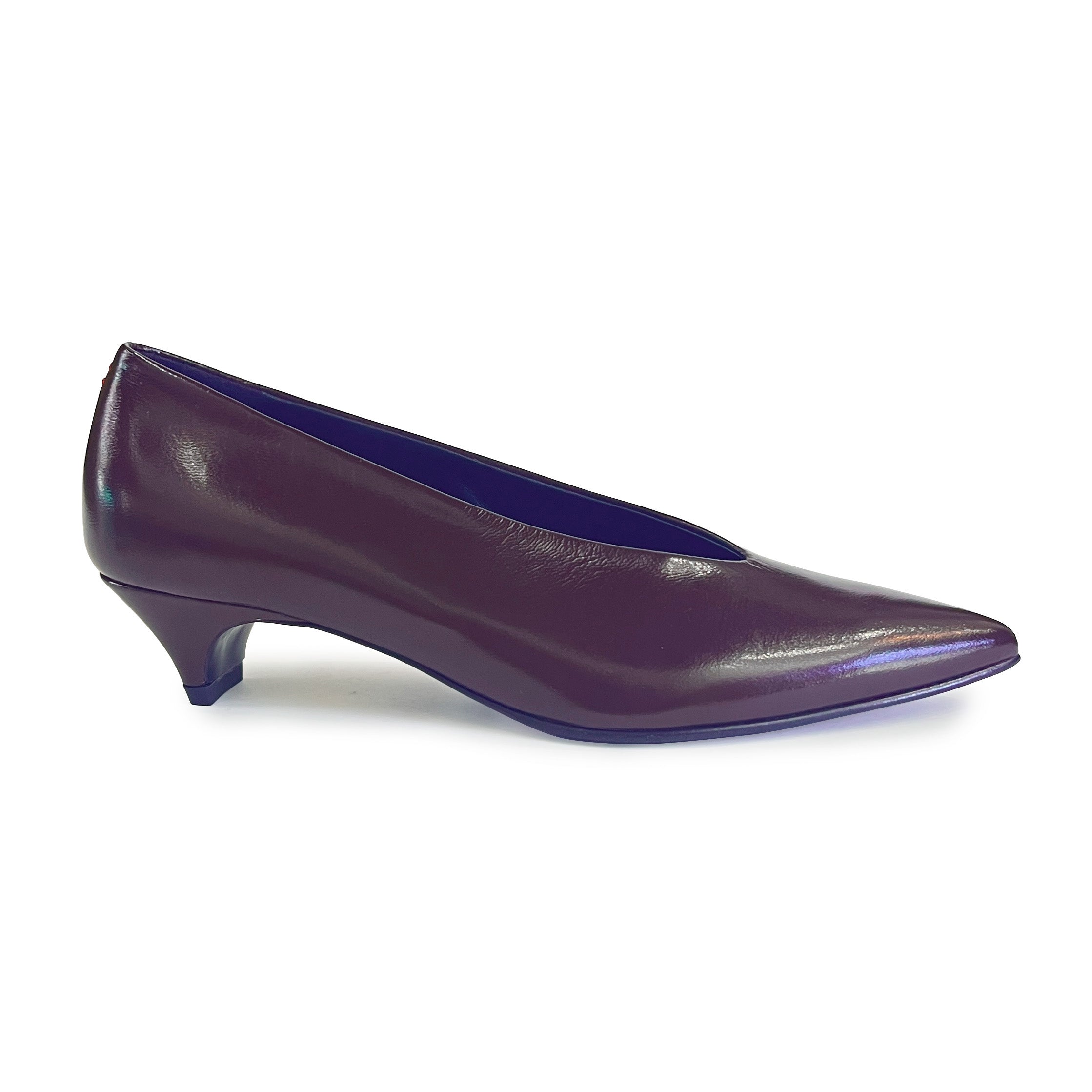 Pointy Toe Kitten Heel Pumps - FOSCA01 Shoes Halmanera Brown 36