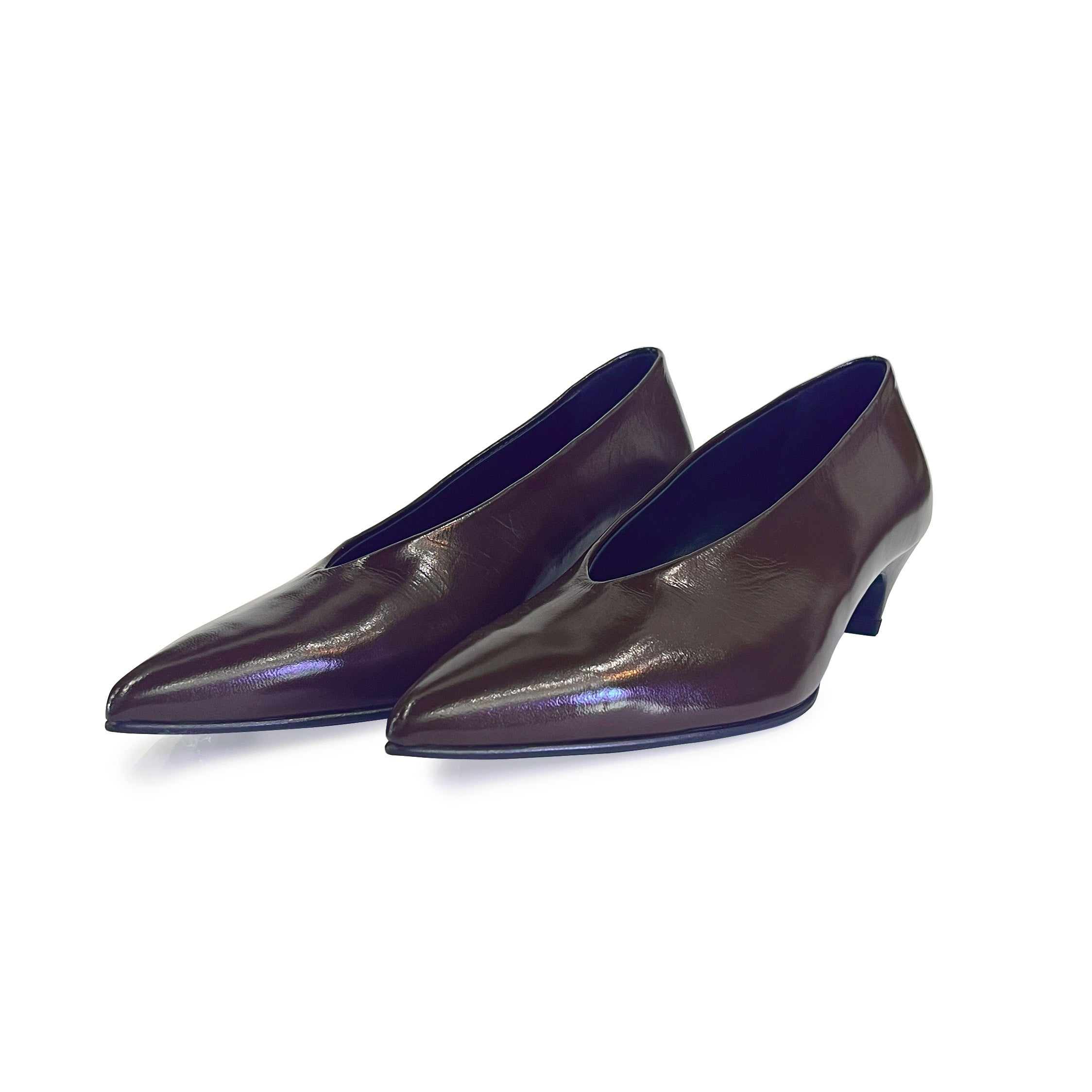 Pointy Toe Kitten Heel Pumps - FOSCA01 Shoes Halmanera