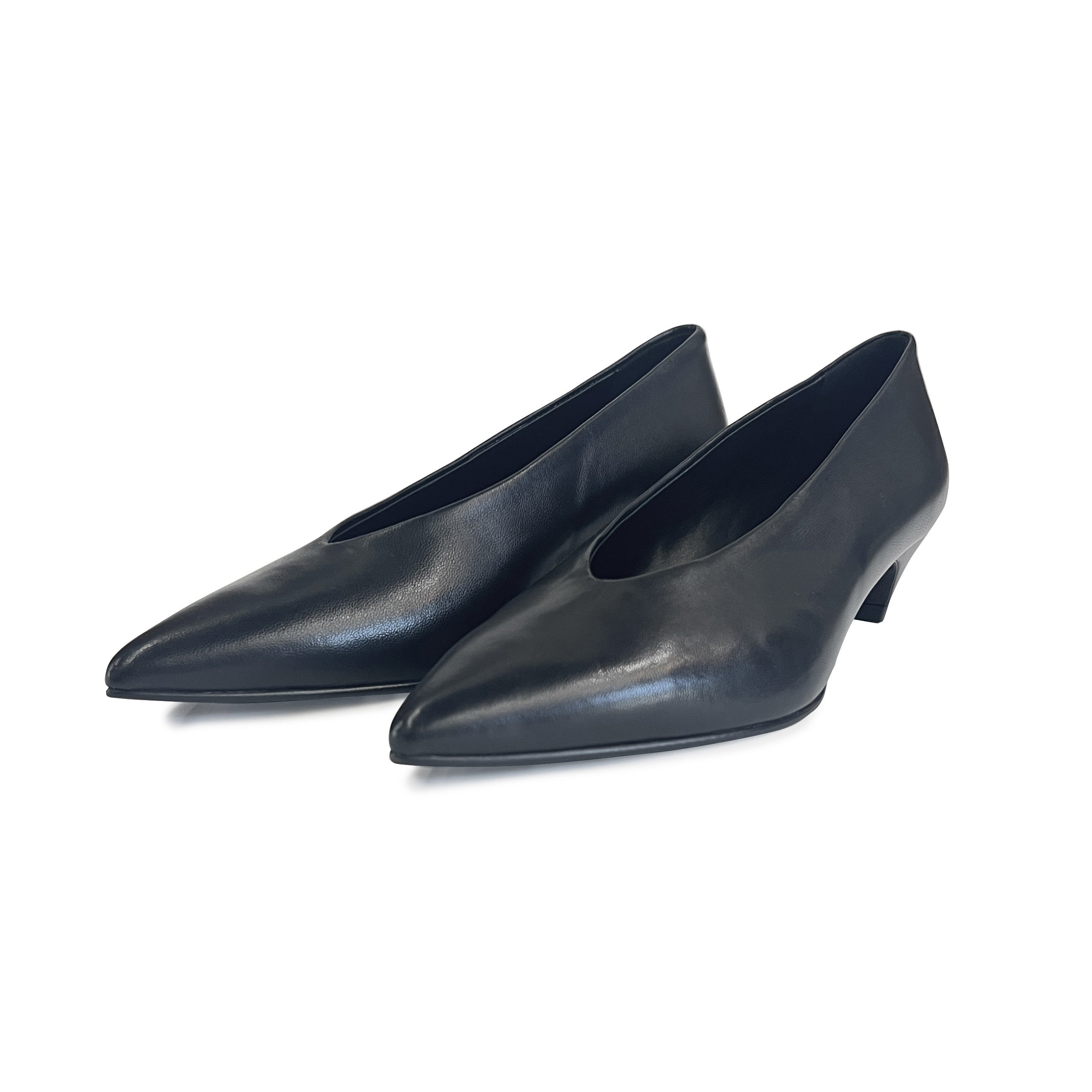 Pointy Toe Kitten Heel Pumps - FOSCA01 Shoes Halmanera