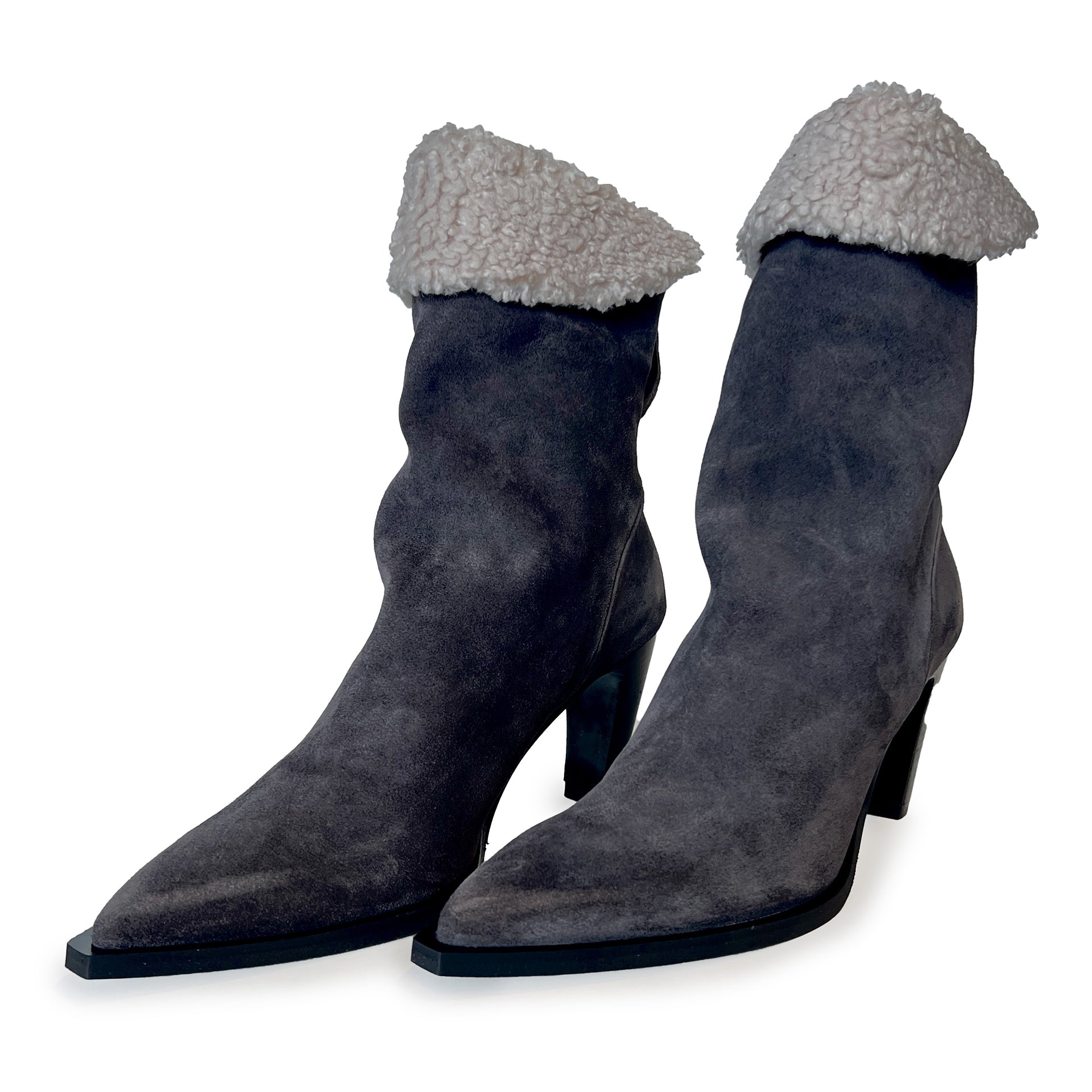 Shearing Pointy Toe High Heel Boots - TIA27W Shoes Halmanera