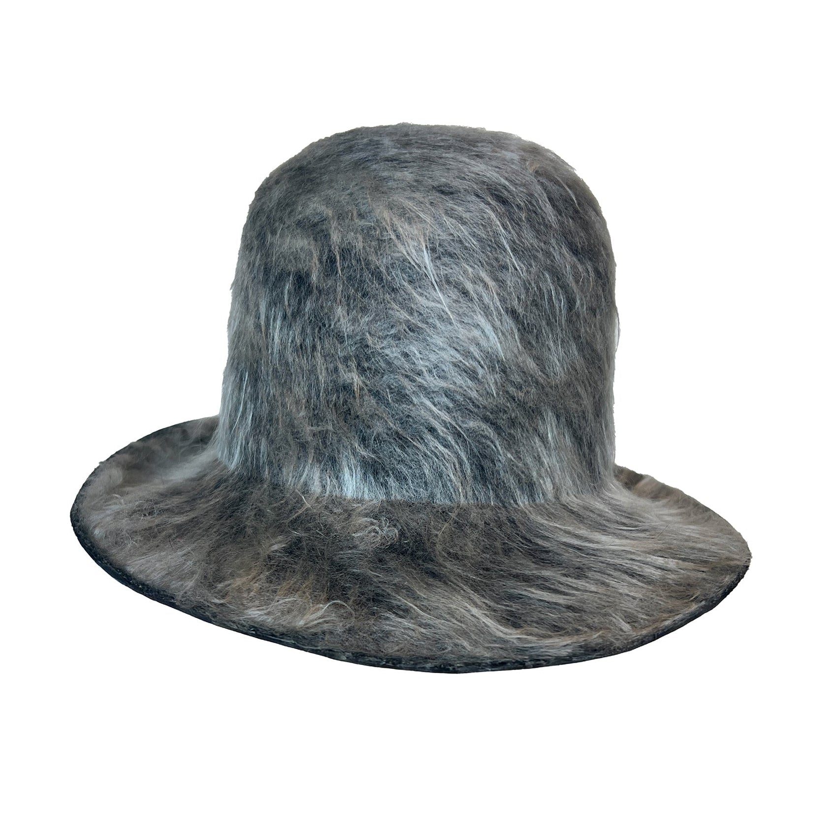 Long Hair Lapin Deep Derby Hat - AURORA Hat Reinhard Plank Gray Lapin OS