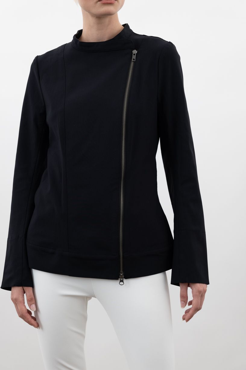 Tech Stretch Moto Jacket with Waist Drawstrings - VERACRUZ Jacket STYLEM