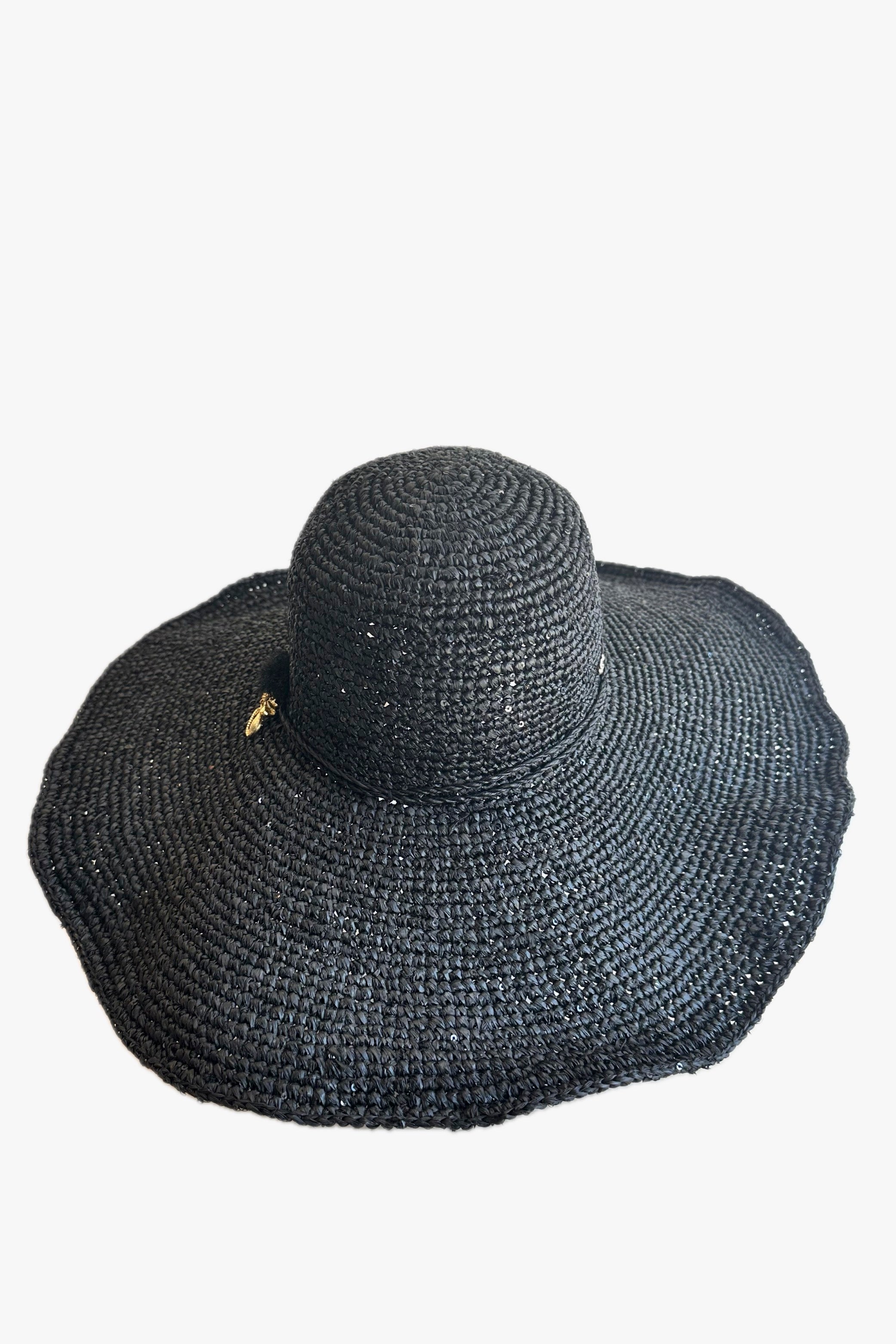 Wide Brim Iridescent Straw Hat - MARA
