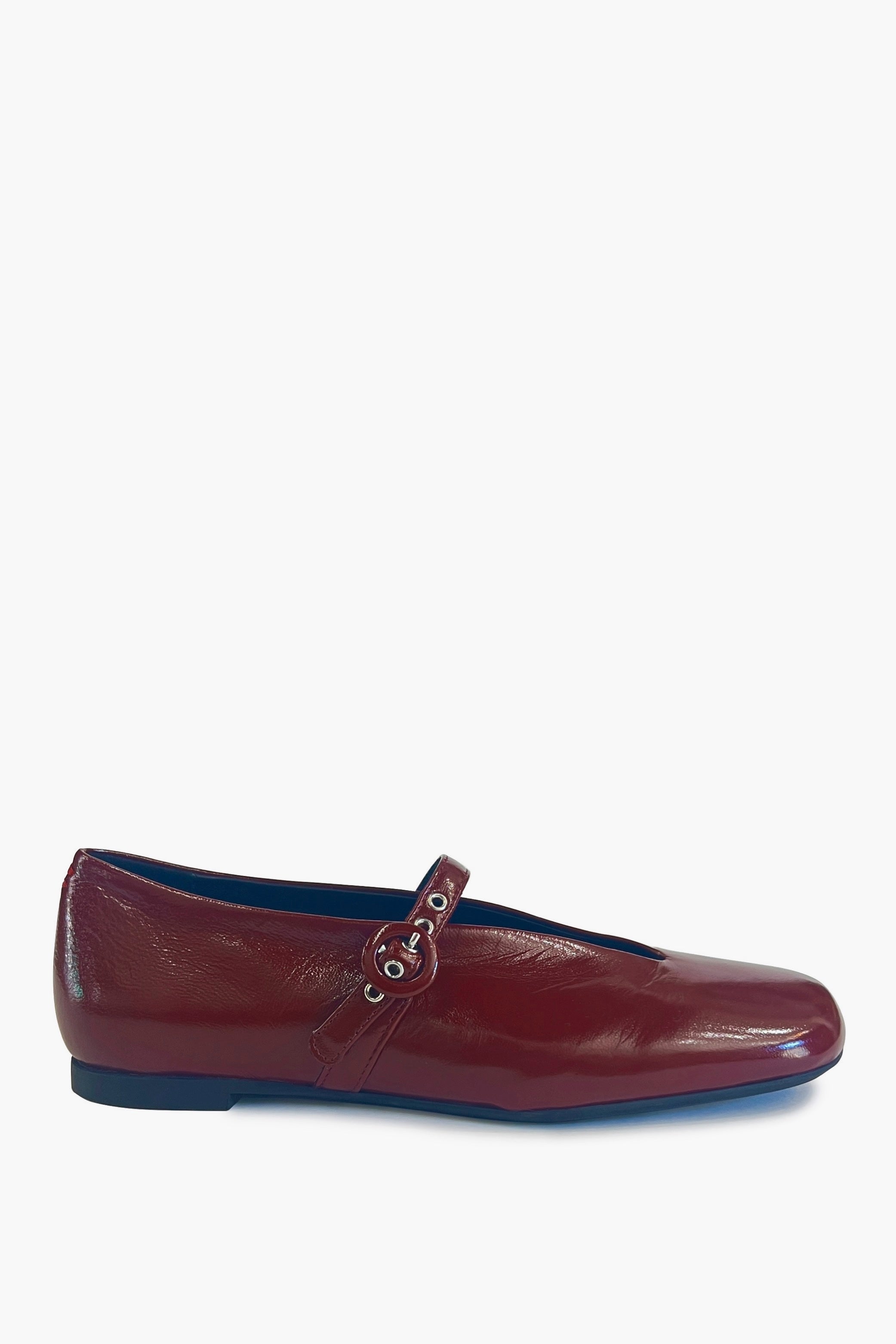 Burgundy Mary Jane Flats