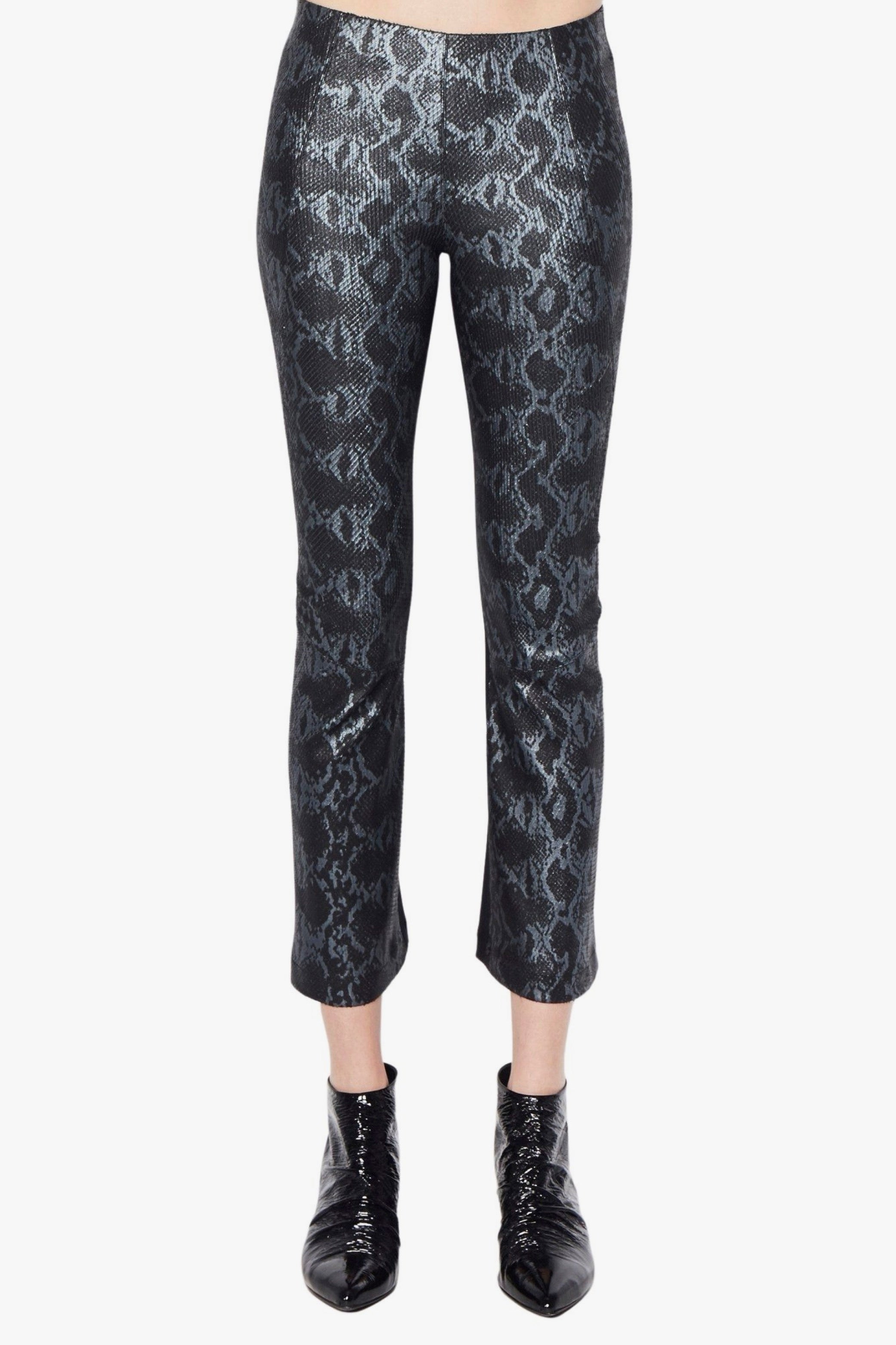 Cropped Flare Leather Pant -NITA