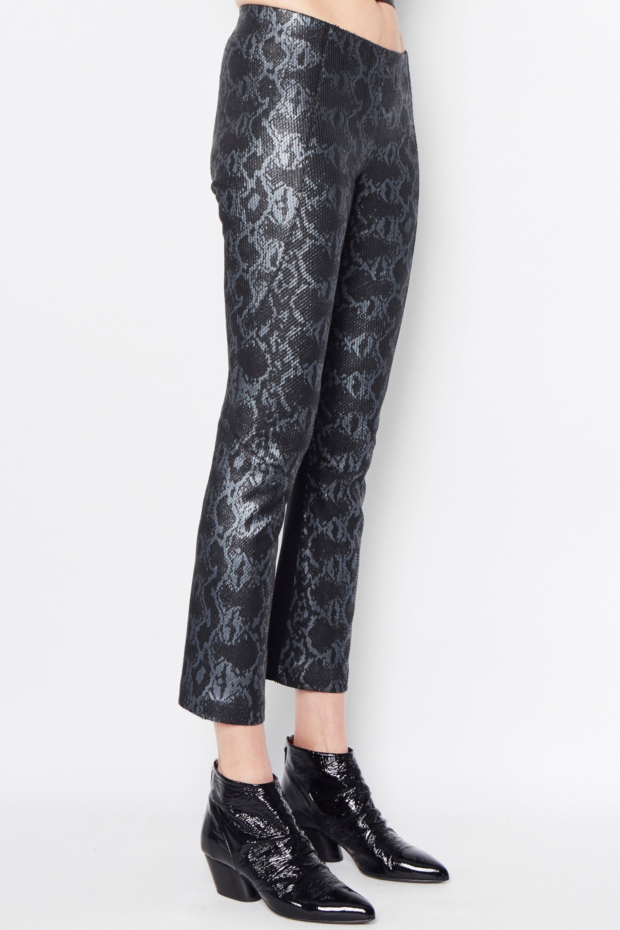 Cropped Flare Leather Pant -NITA