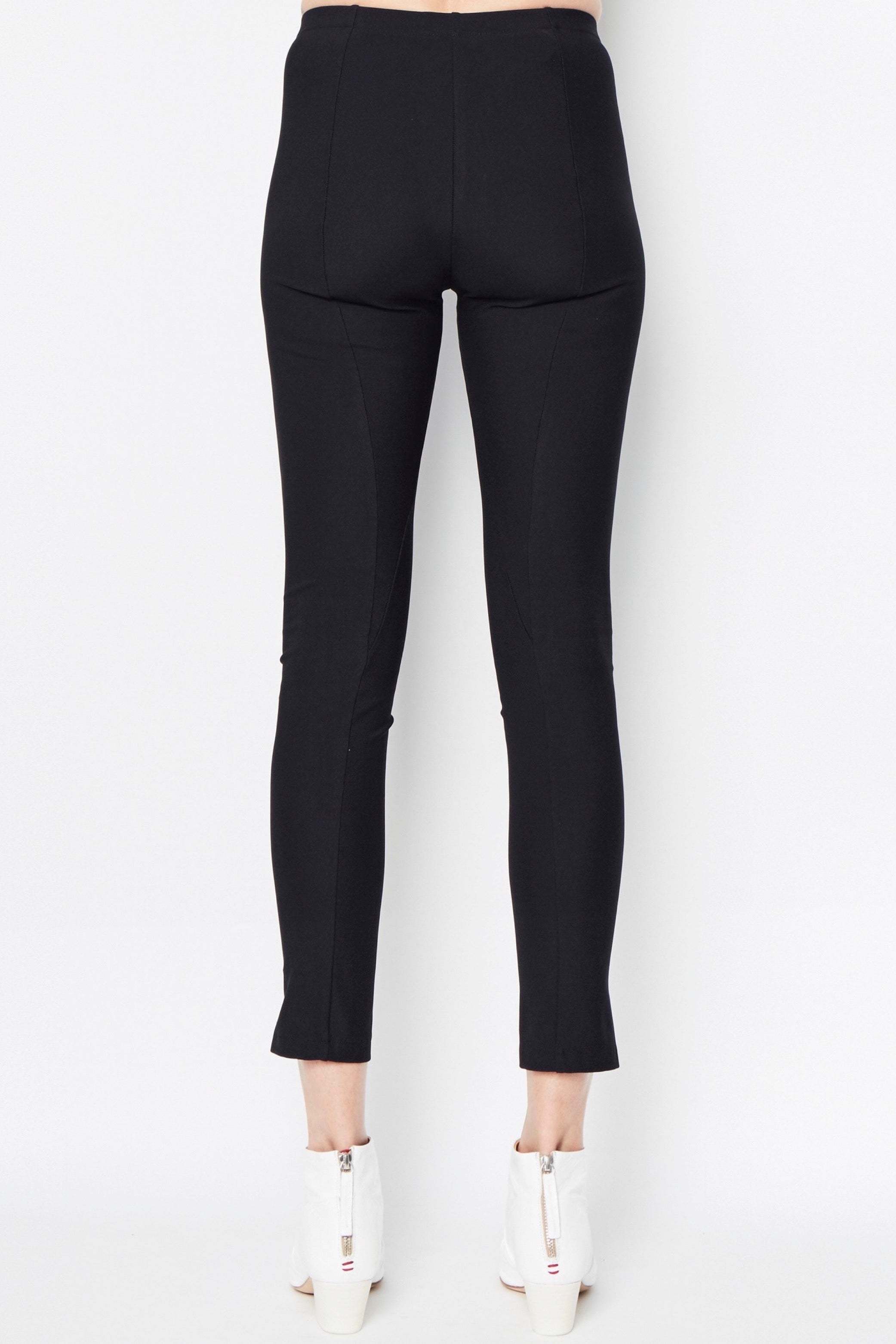 Black leggings on a white background