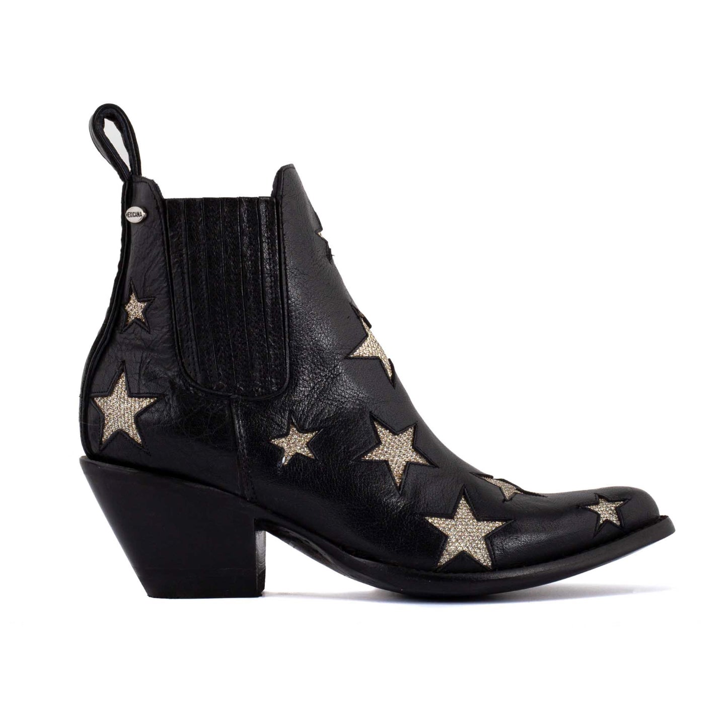 Cowboy Pointed Toe Star Ankle Boots - STARRY KNIGHT Shoes Mexicana