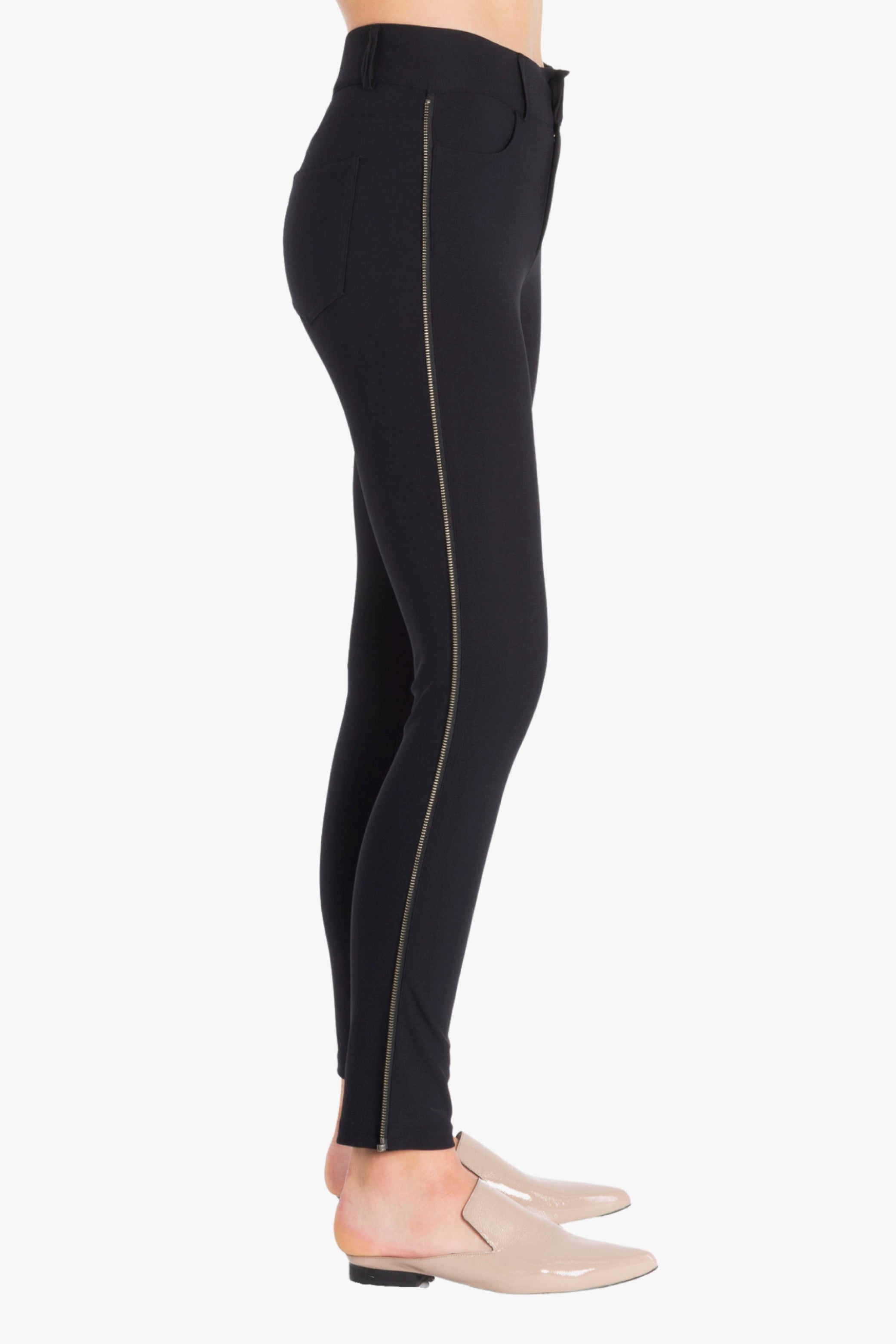 Tech Stretch Jean Pant with Side Zipper Trim