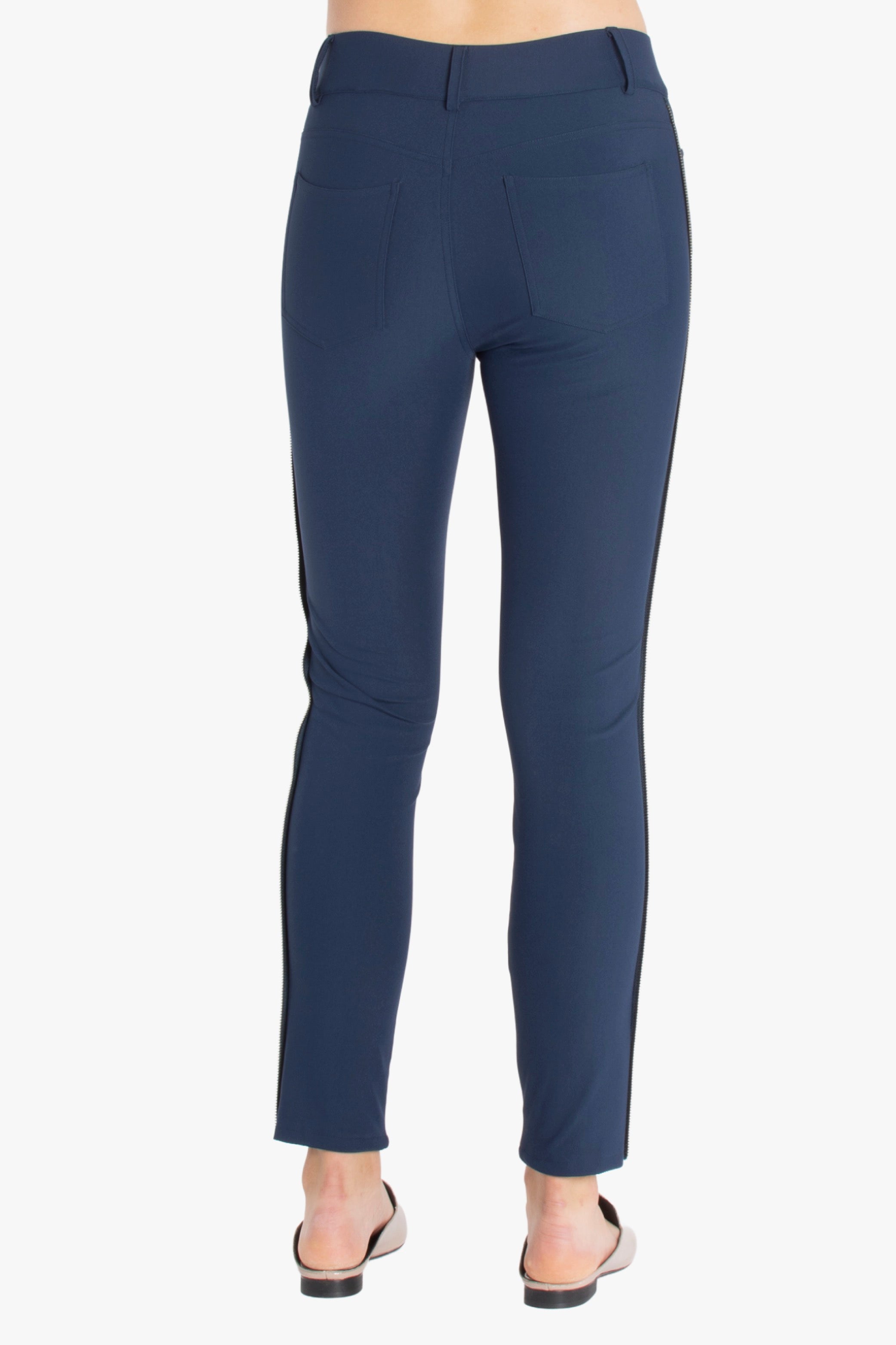 Tech Stretch Jean Pant with Side Zipper Trim