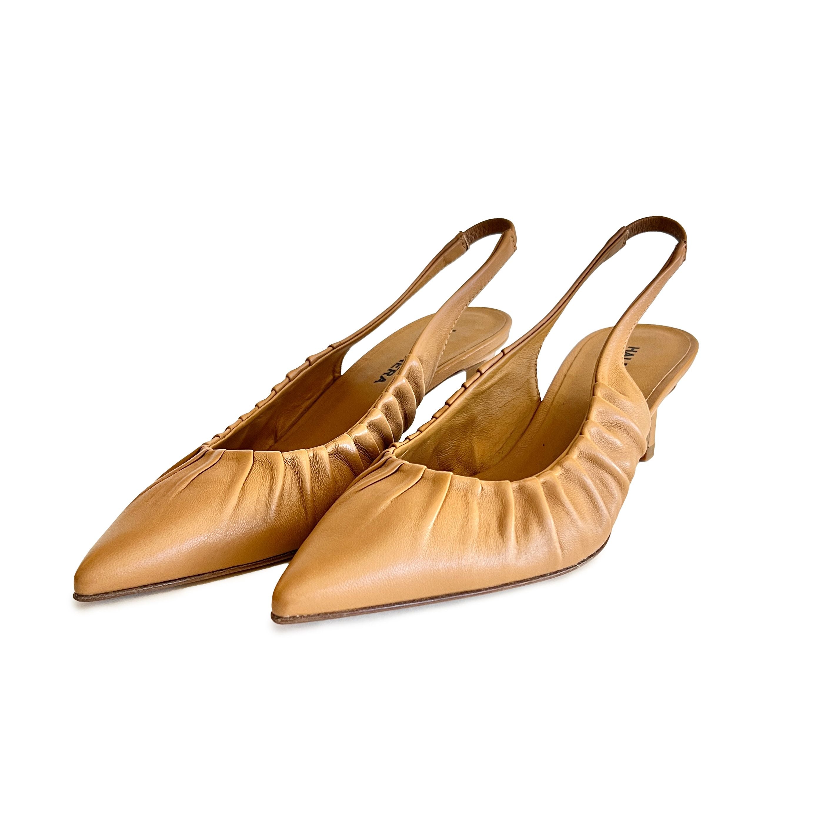 Pointed Toe Slingback Heel Pumps - VALE46 Shoes Halmanera
