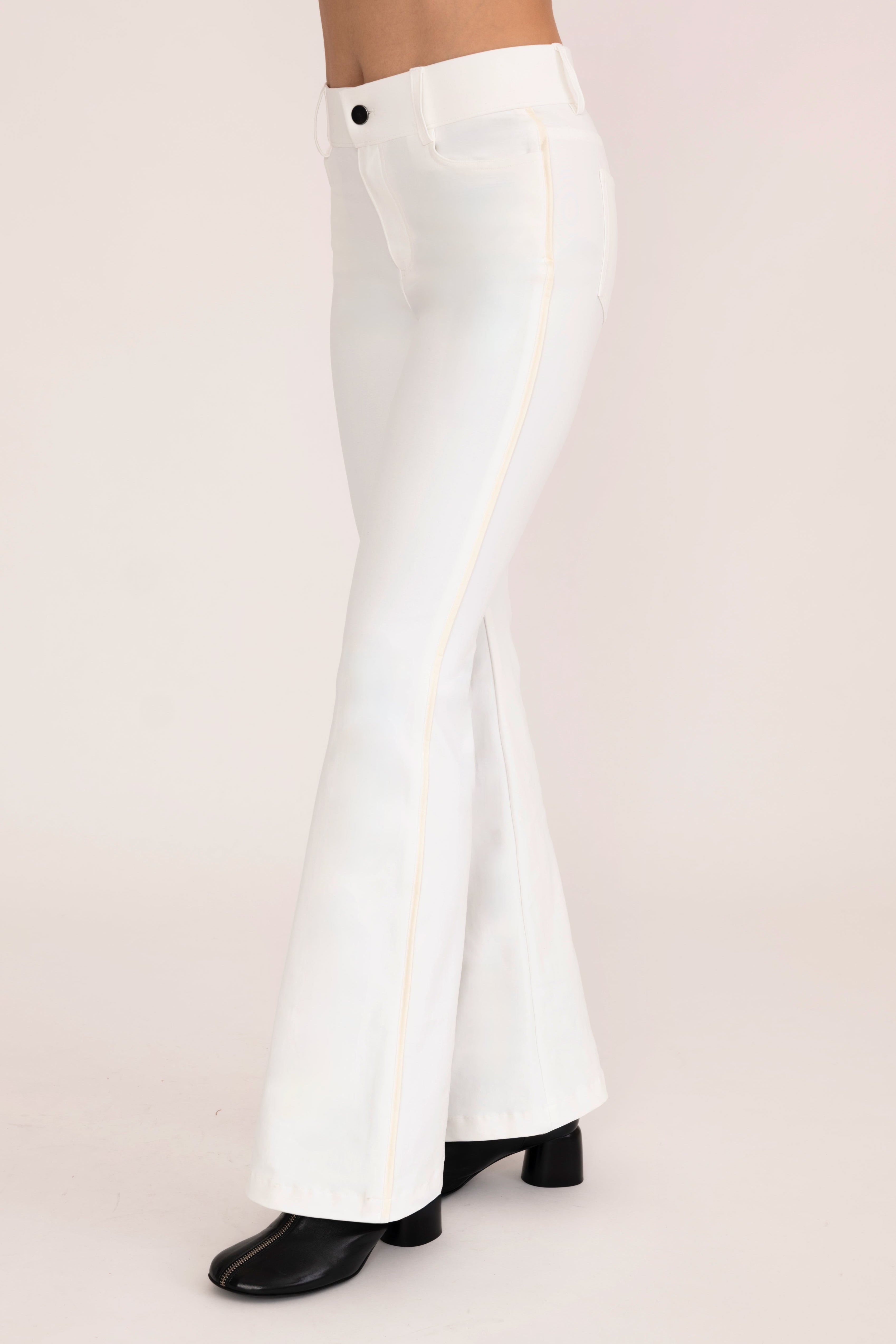White Tech Stretch Flare Jean Pant P