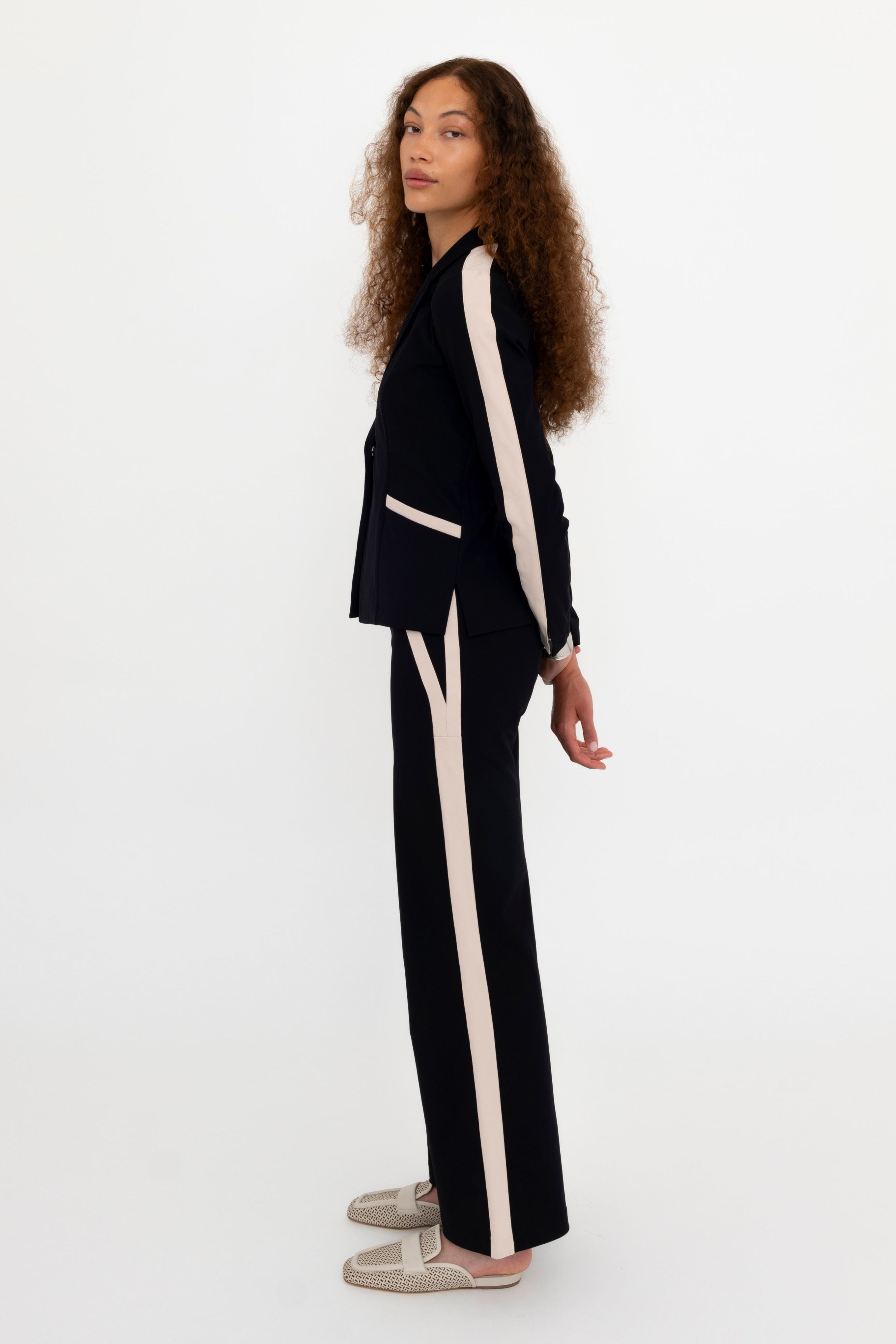 Tech Stretch Slouchy Pant with Side Contrast Stripe - BENTEN Pant STYLEM