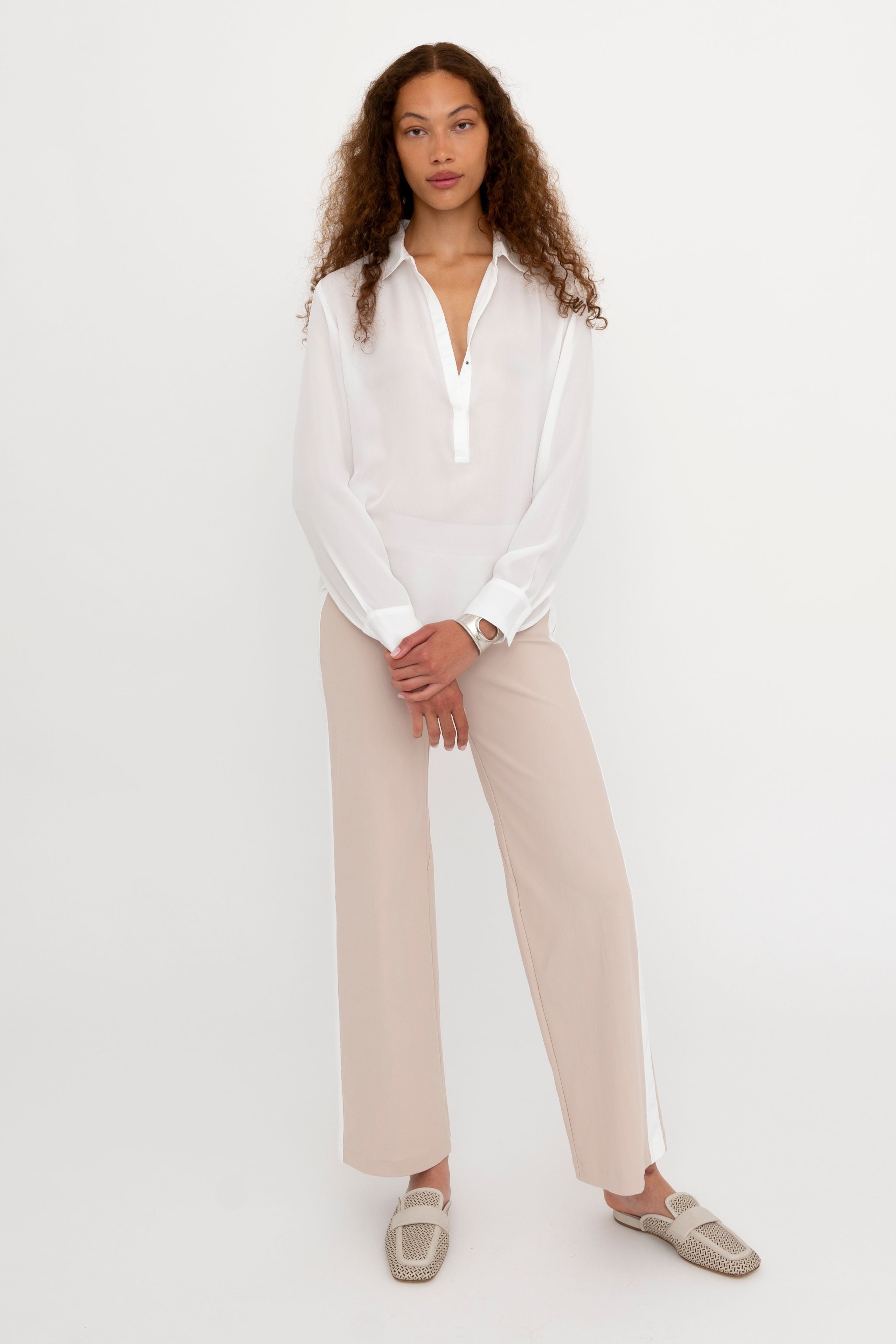 Tech Stretch Slouchy Pant with Side Contrast Stripe - BENTEN Pant STYLEM