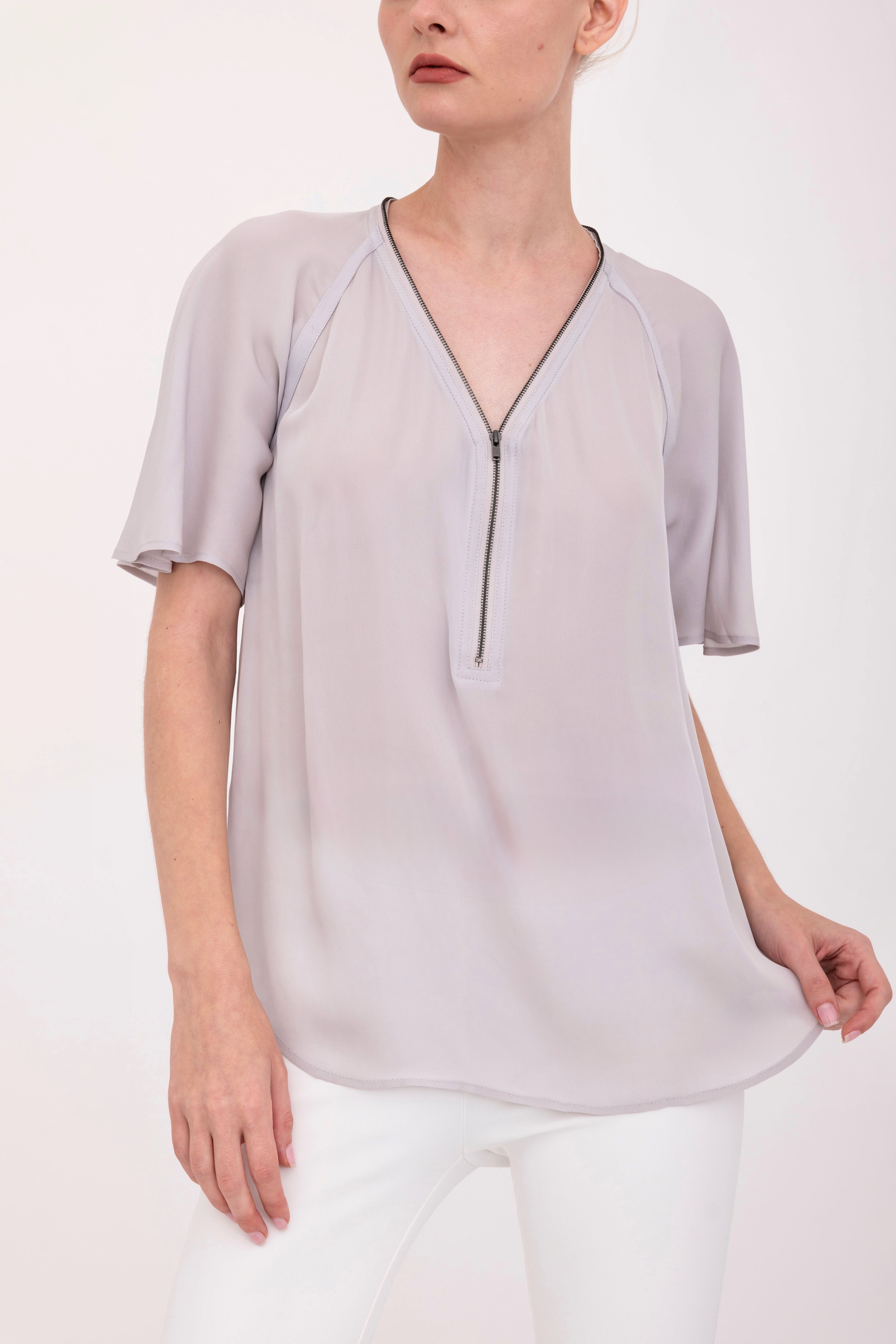 Silk Georgette Bat Wing Top - BARI Top GENERAL ORIENT