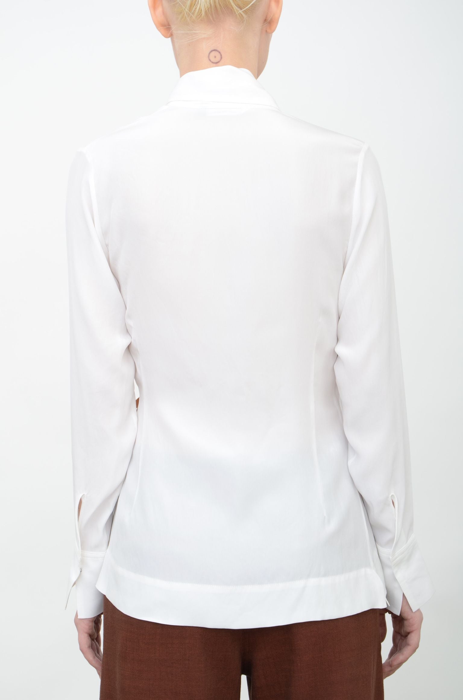 Silk Wrap Shirt with Grosgrain Tape - VISAYA Top GENERAL ORIENT