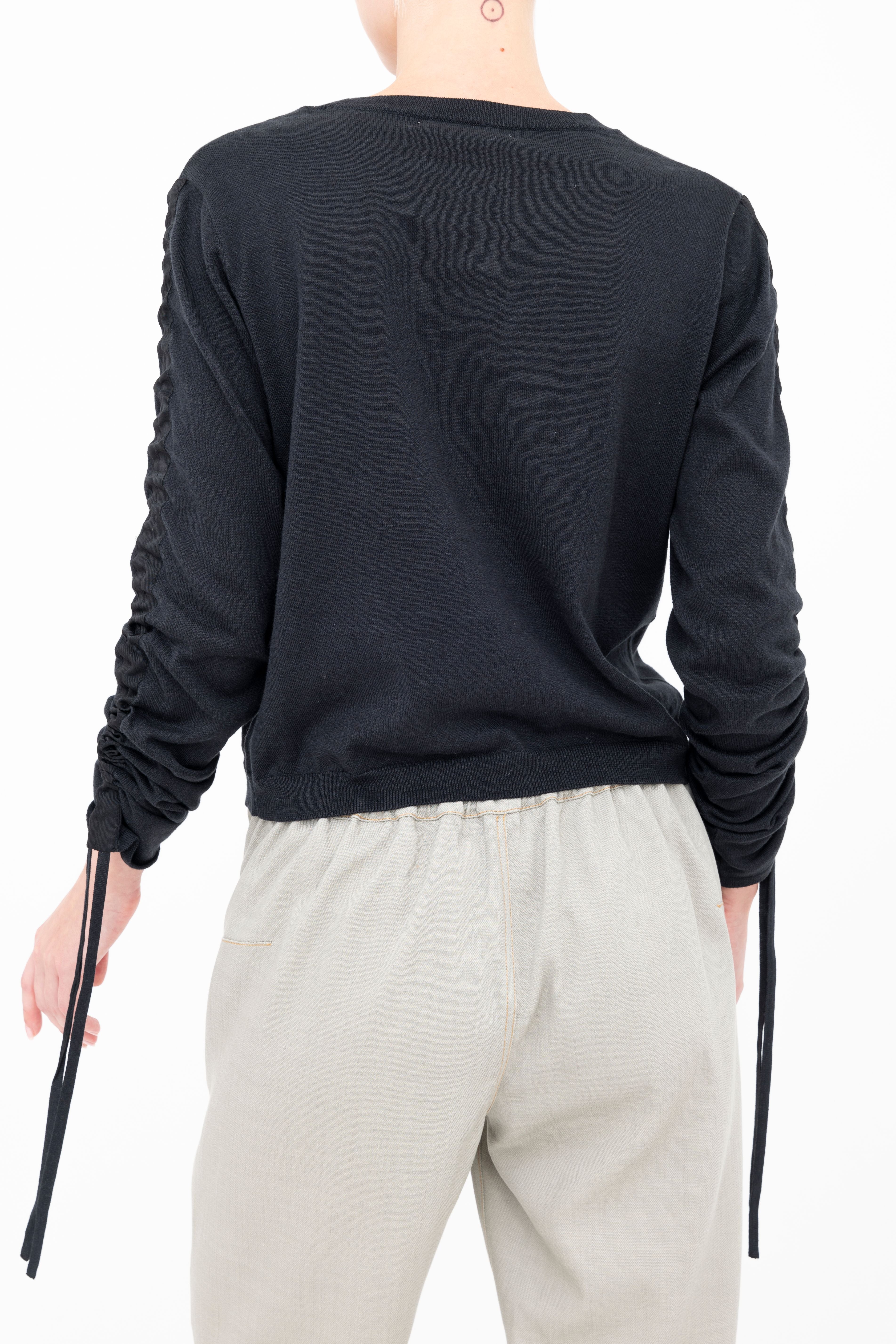 Organic Cotton Blend Crew Neck Knit Top - BRIAR Sweater YUE FENG