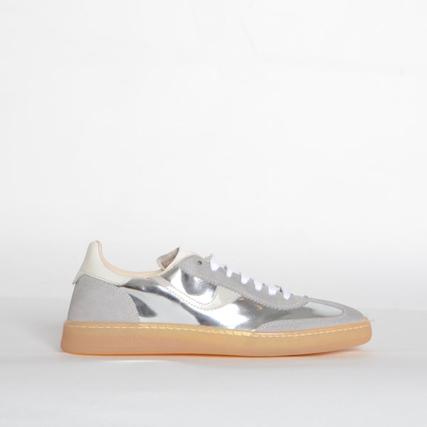 Metallic Silver Sneaker with rubber sole Shoes MOMA Silver 38 