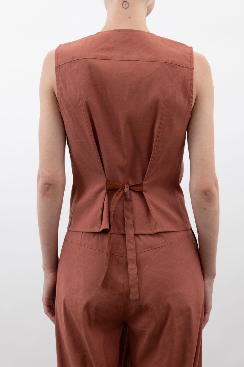 Stretch Linen Vest - WILLOH Vest STYLEM