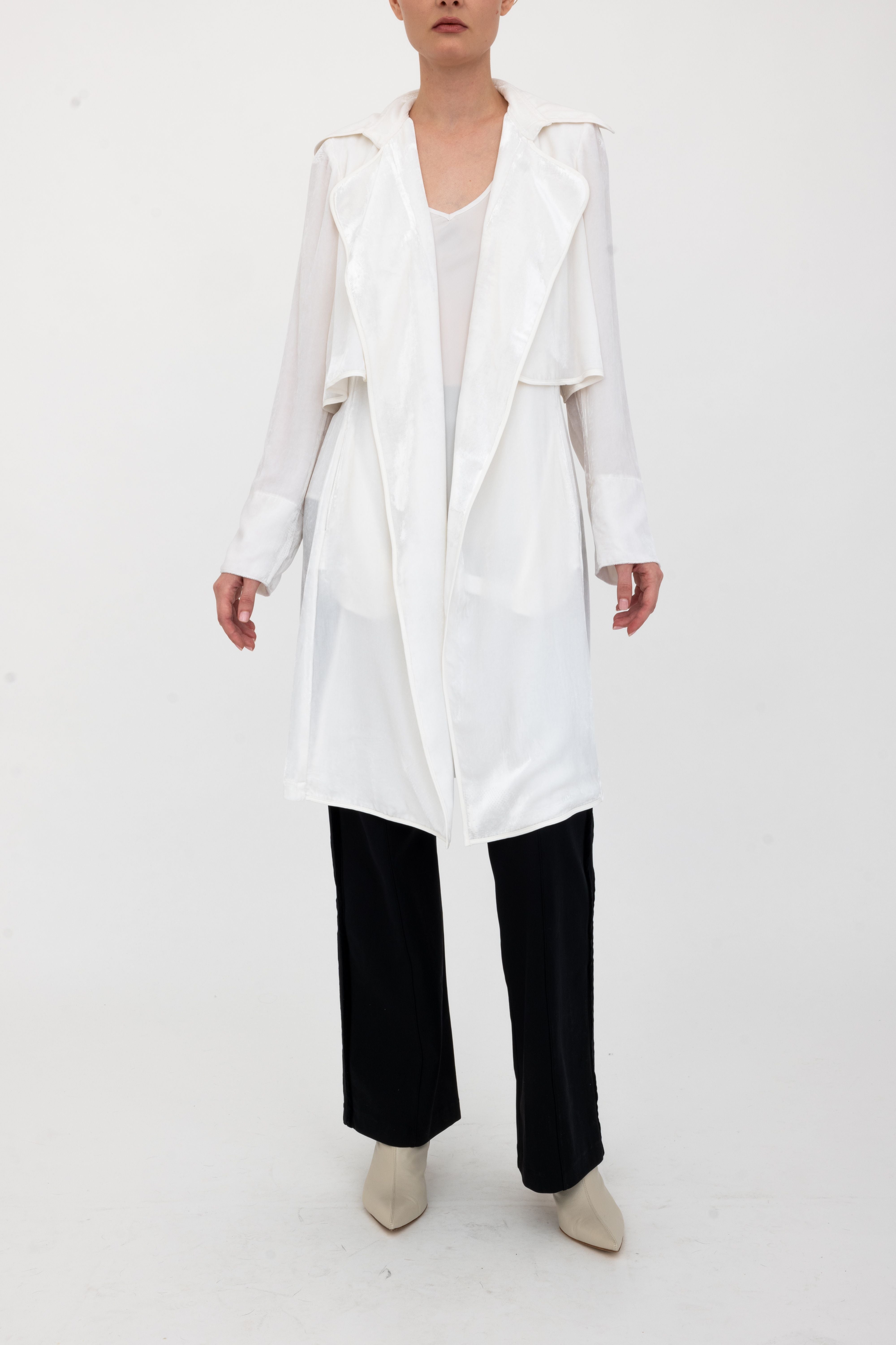Silk Velvet Trench Coat - ANTONY Coat GENERAL ORIENT