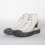 High Top Leather Sneaker with Rubber Sole Shoes MOMA   