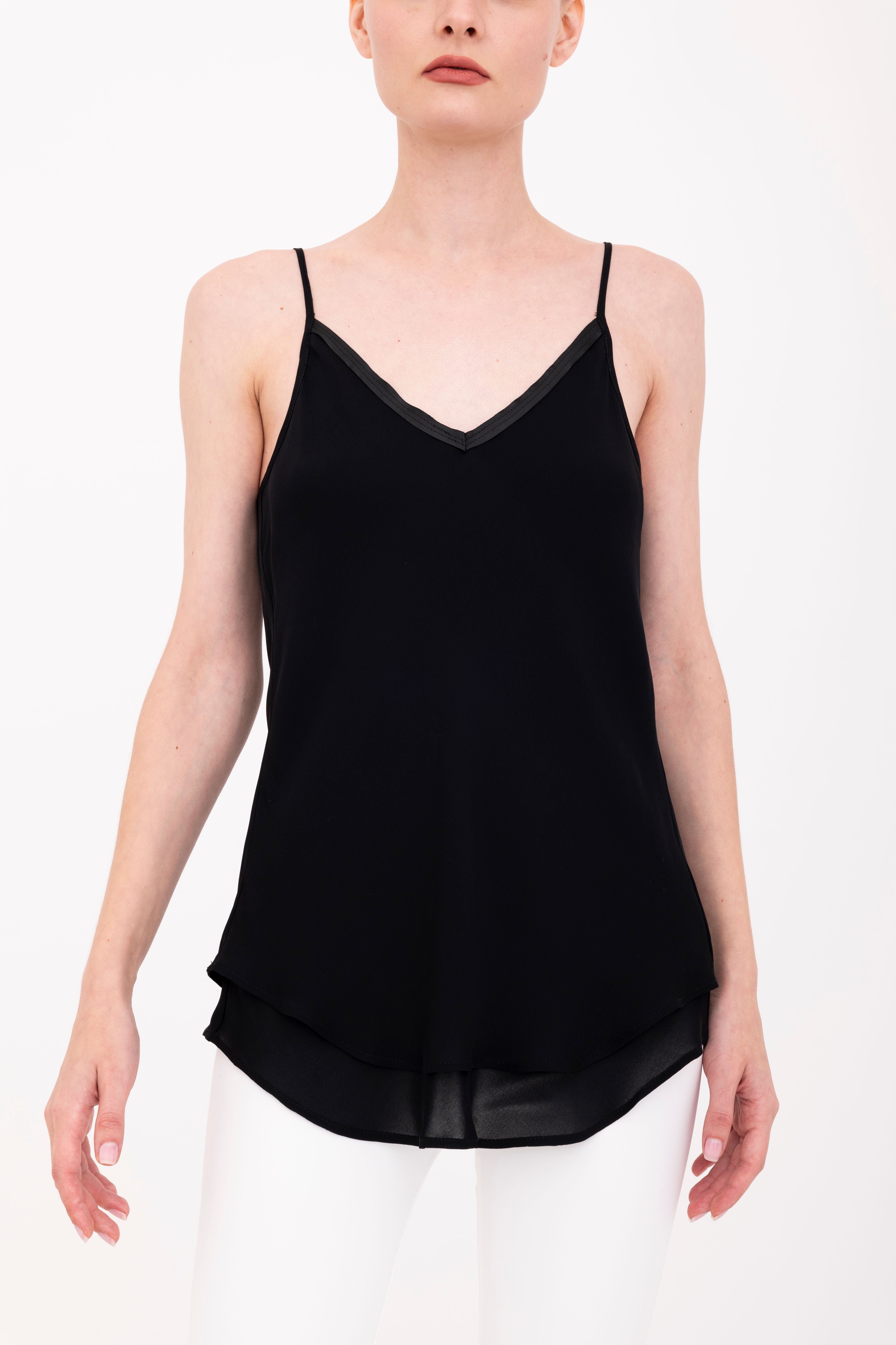 Silk Georgette Bias Double Layered Camisole - BELLE Top GENERAL ORIENT