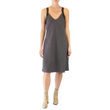 Stretch Linen Dress w/Leather Strap -TEONI Dress STYLEM Lava P 