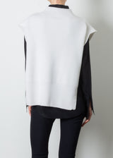 Cashmere Vest with Side Zip - TEAH Sweater STYLEM   
